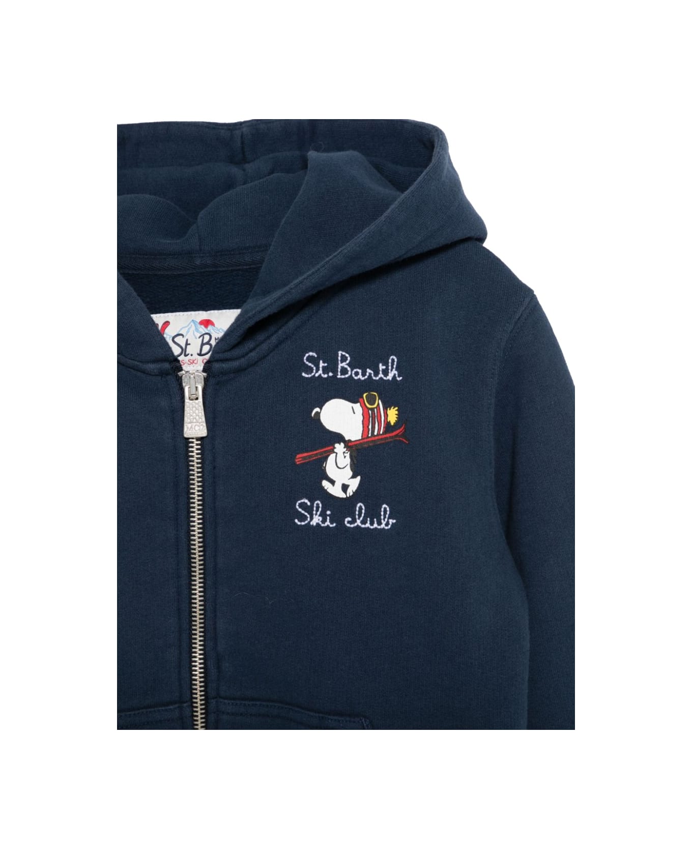 MC2 Saint Barth Cotton Fleece Hoody With Zipper - MULTICOLOUR