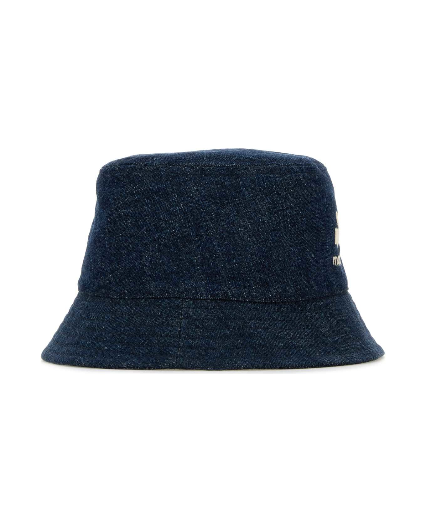 Isabel Marant Denim Haley Bucket Hat - Blue