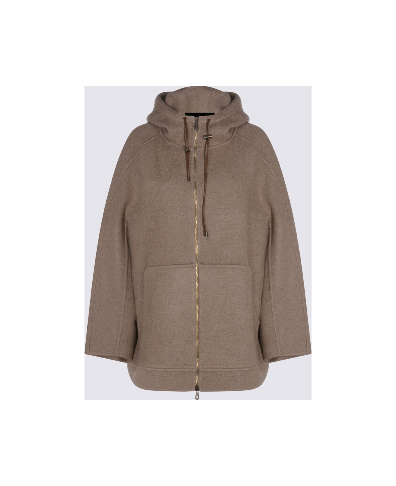 Max Mara Beige Cashmere Gradi Coat - Dove Grey
