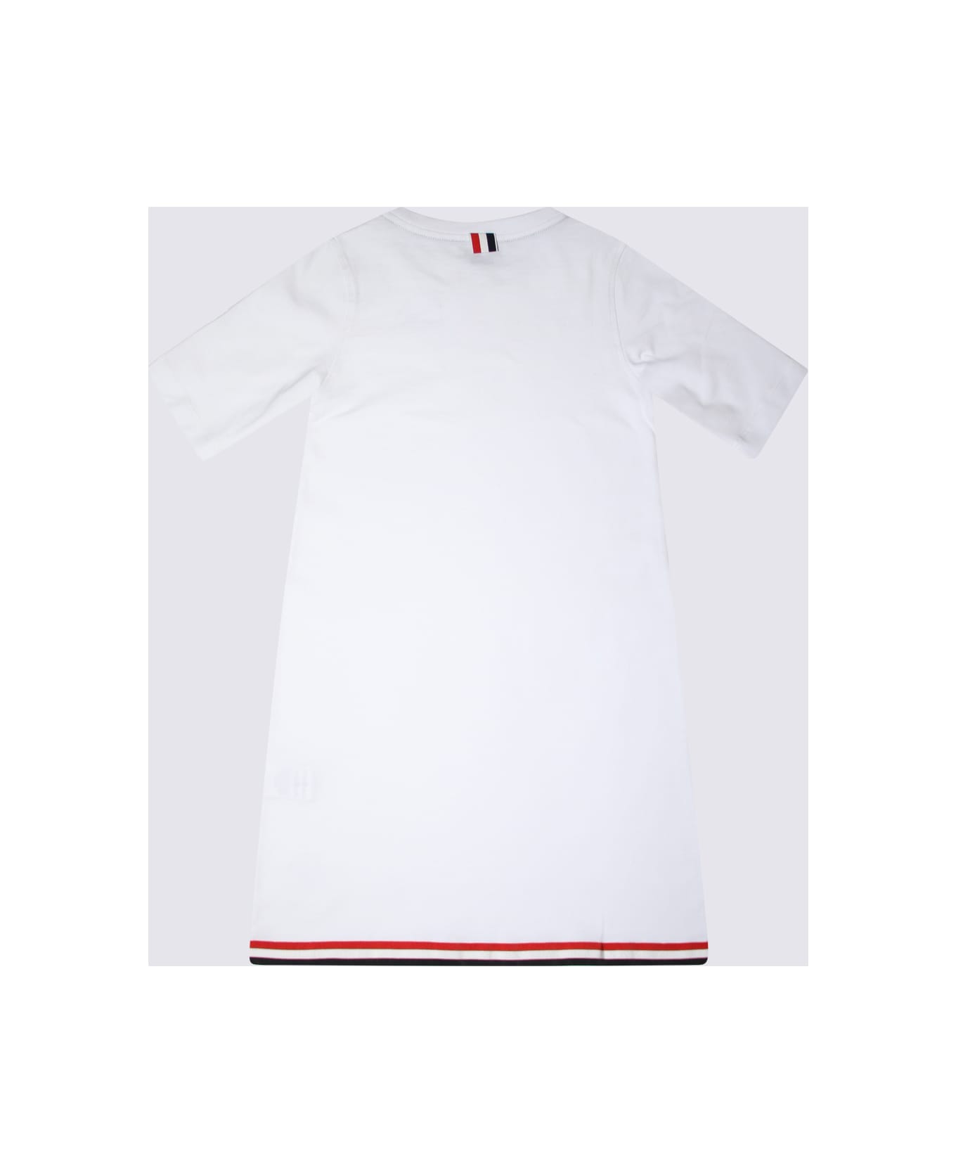 Thom Browne White Cotton Logo T-shirt Dress - White ジャンプスーツ