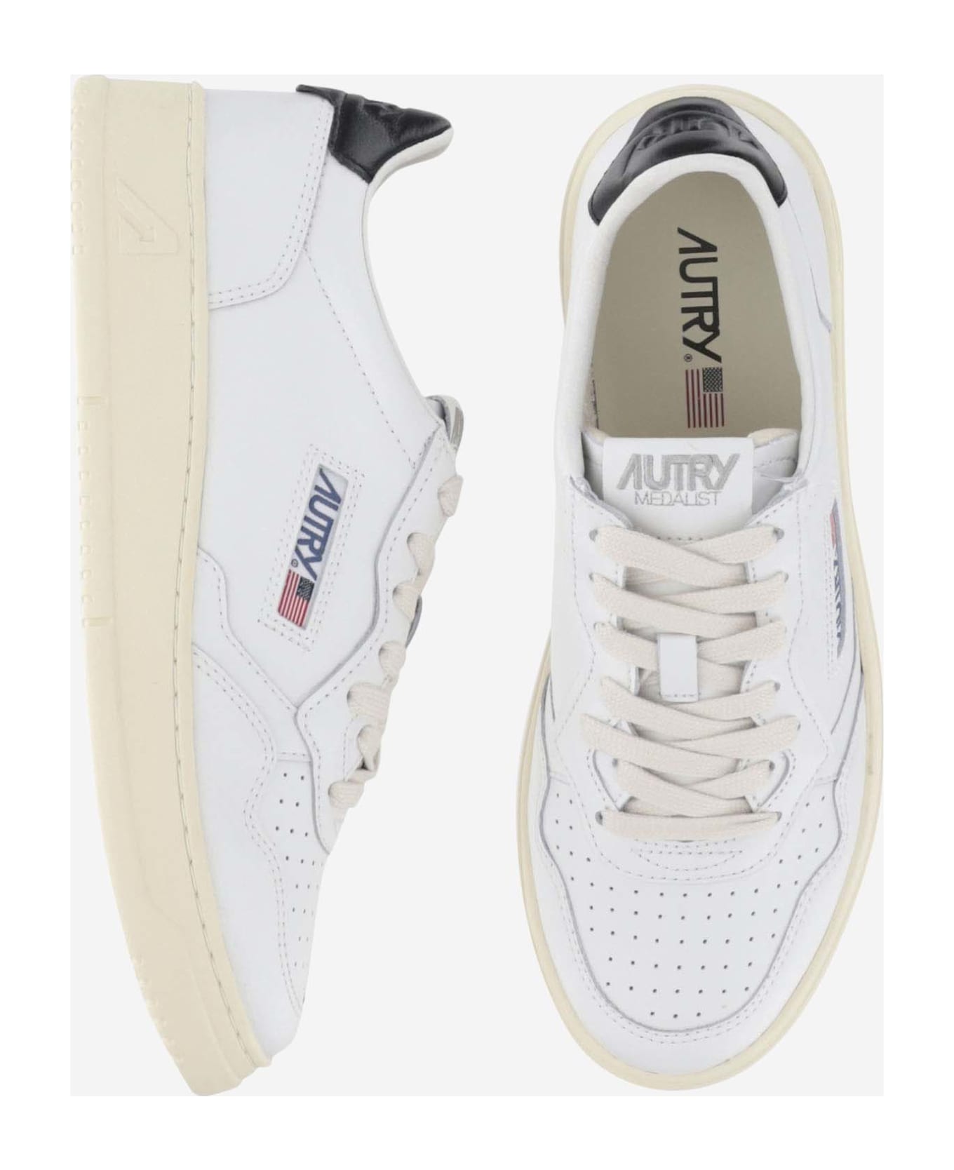 Autry Low Medalist Sneakers - WHT/BLACK スニーカー