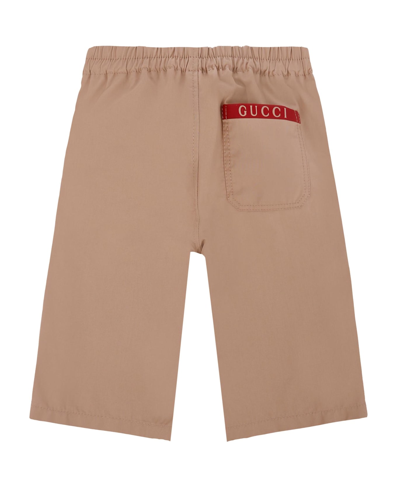 Gucci Beige Trousers For Baby Boy With Logo - Beige