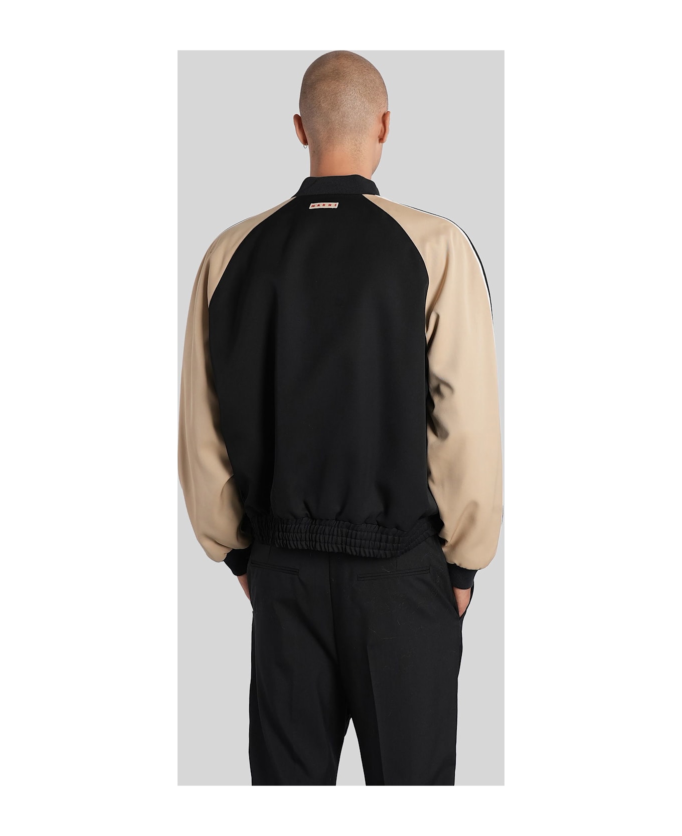 Marni Bomber Jacket In Black Wool - black