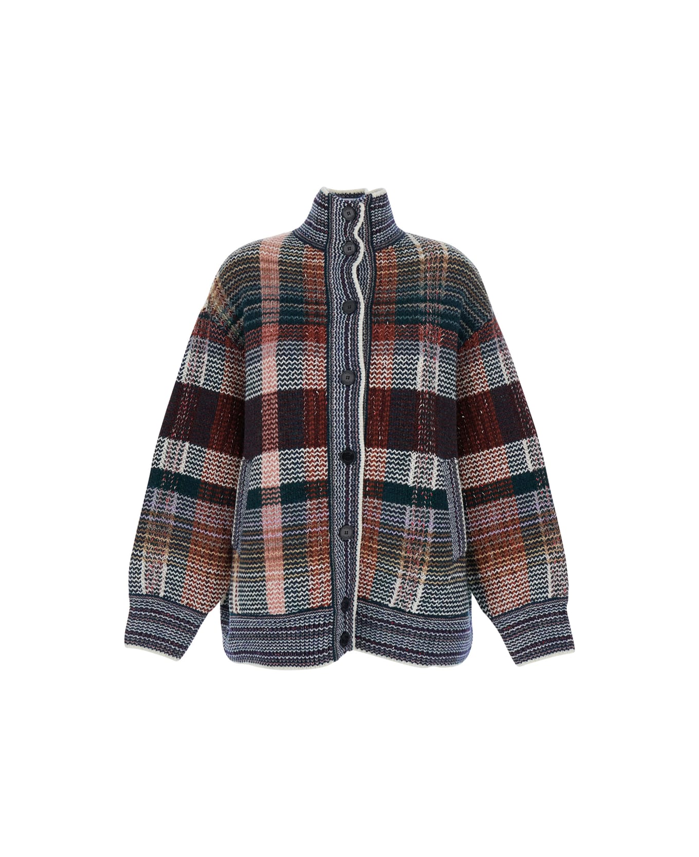 Missoni Embroidered Wool Blend Oversize Cardigan - MULTI