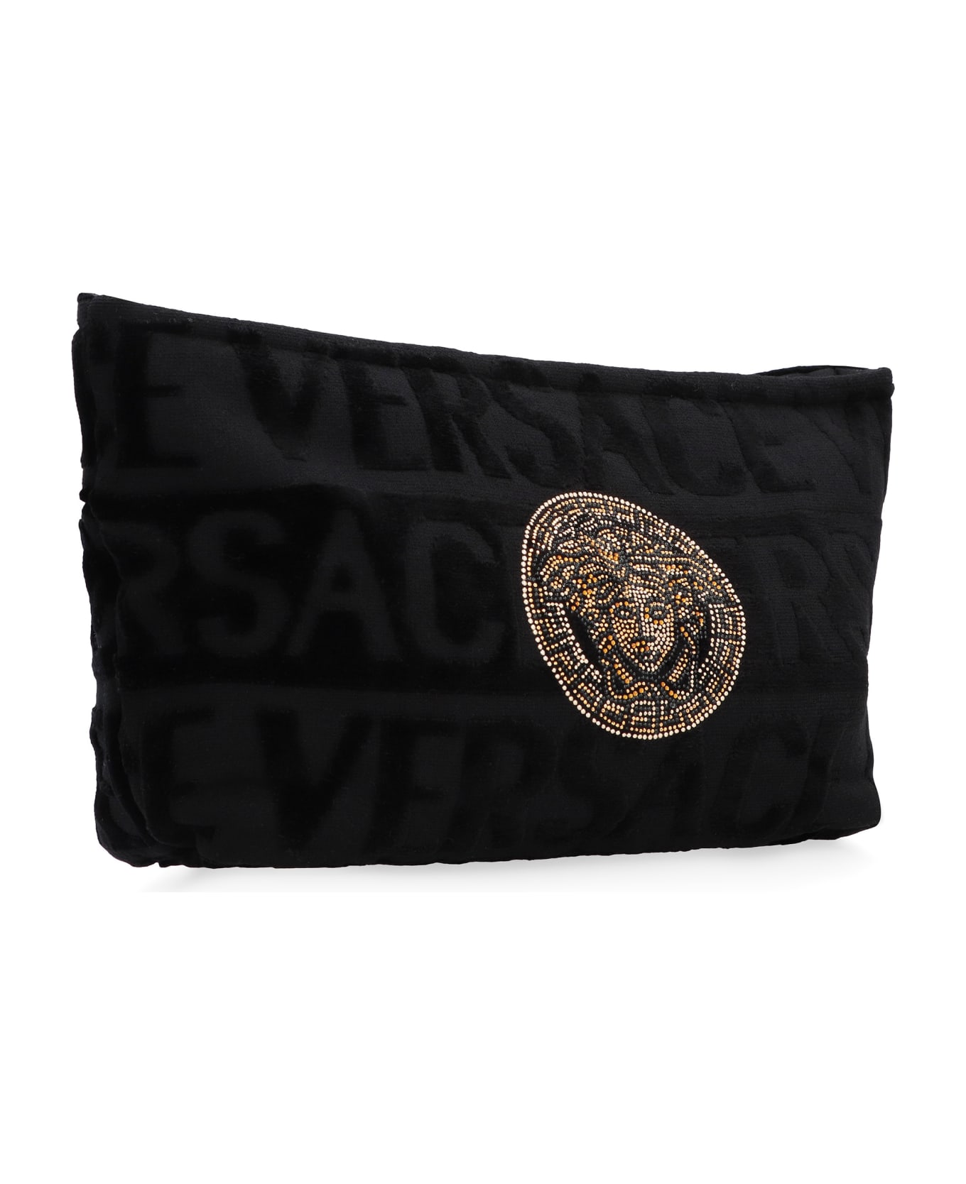 Versace Logo Wash Bag - black