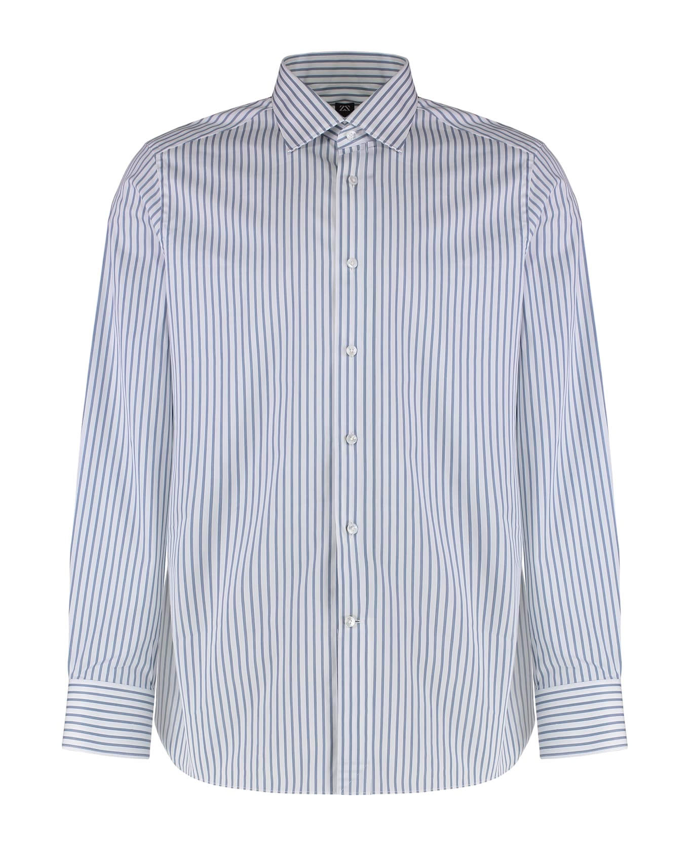 Zegna Striped Cotton Shirt - White