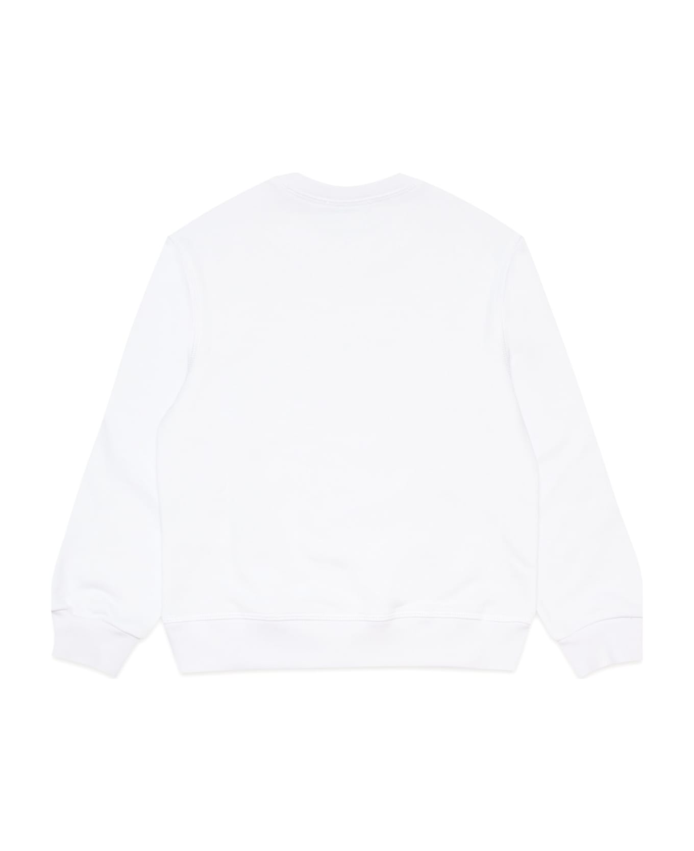 Dsquared2 D2s718u Relax Sweat-shirt Dsquared Crew-neck, Long-sleeved, Cotton Sweatshirt With Elastic On Neck, Hem And Cuffs. Fit: Relaxed Fit, Regular. The Garm - Bianco