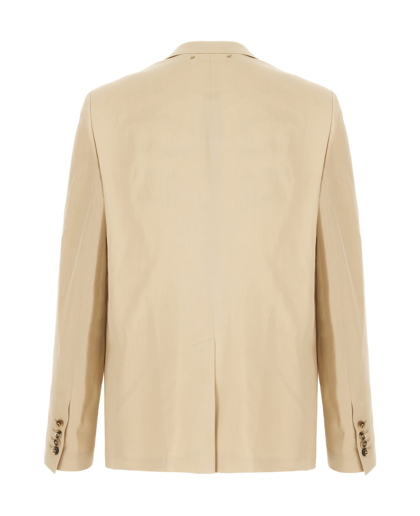 Beige Wool Blend Blazer - Thumbnail 3