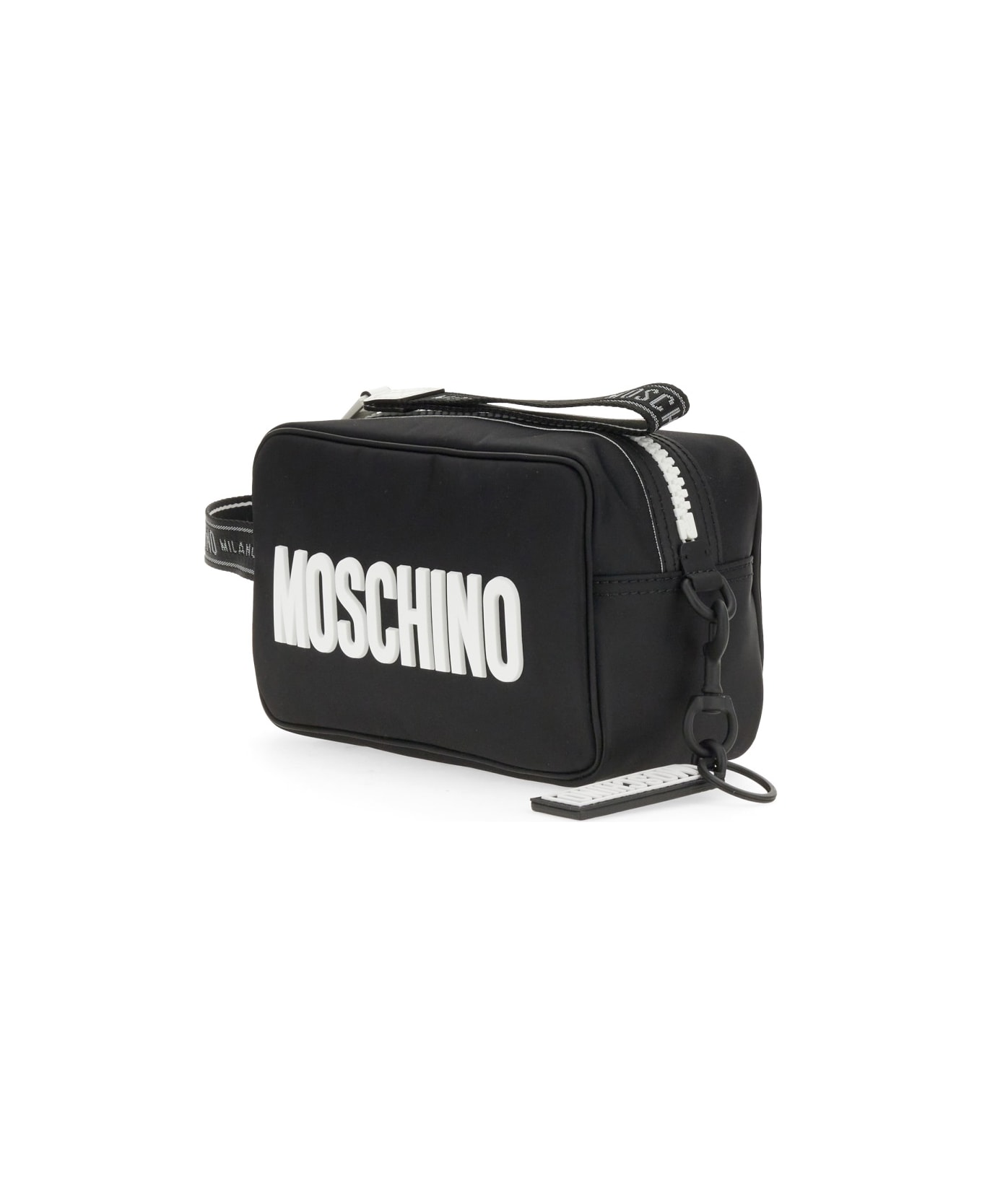 Moschino Beauty Case With Logo - BLACK バッグ