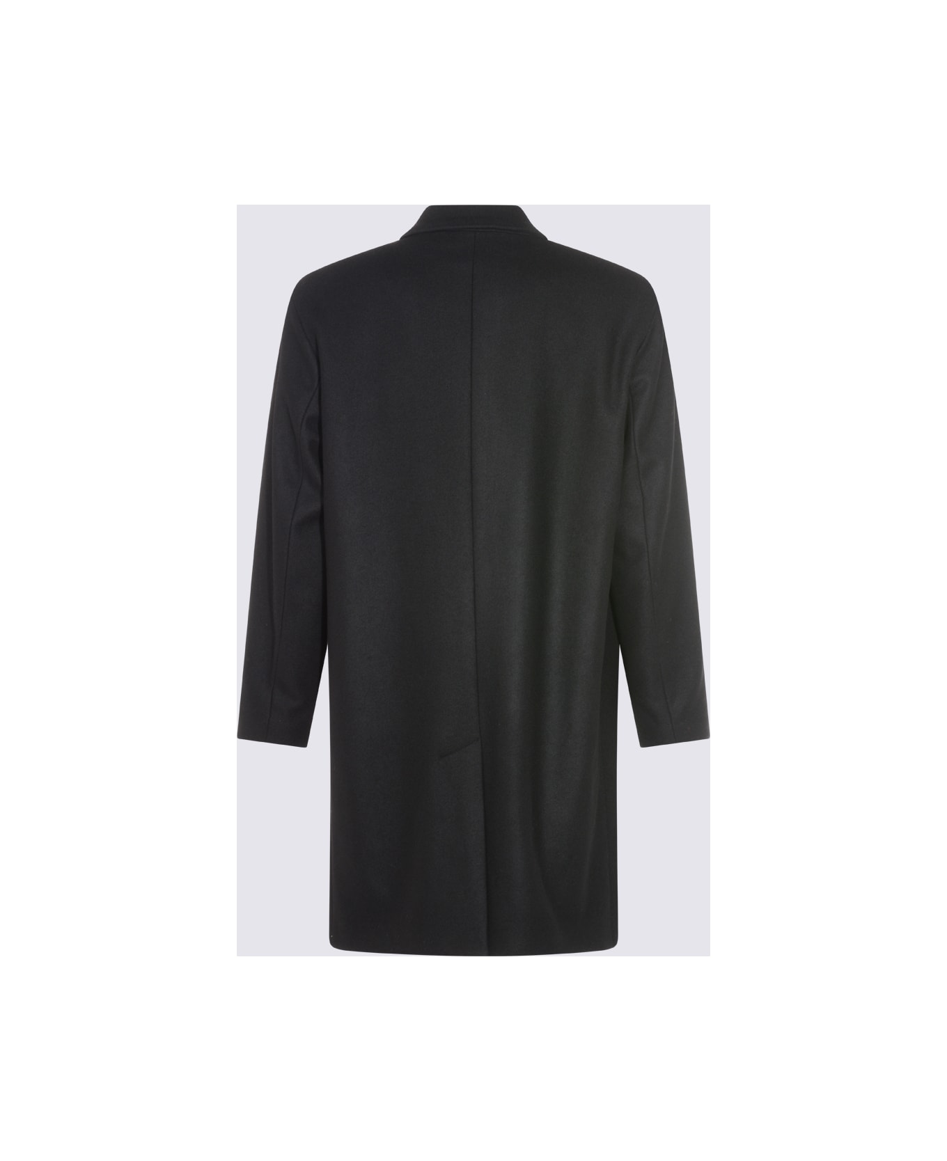 Hevò Black Wool Coat - Black