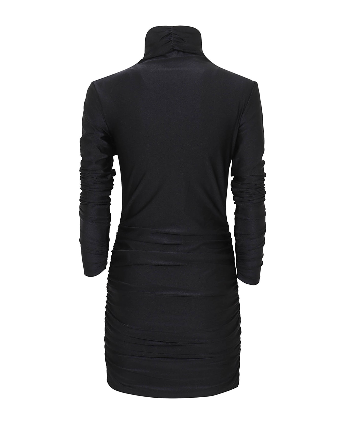The Andamane Oleandra Turtleneck Mini Dress - Black