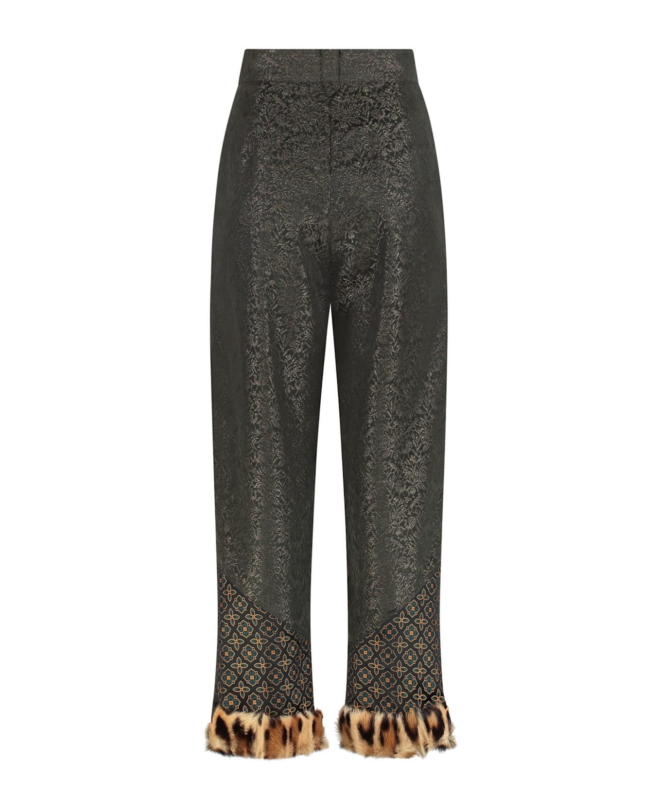Etro Silk Blend Trousers - black