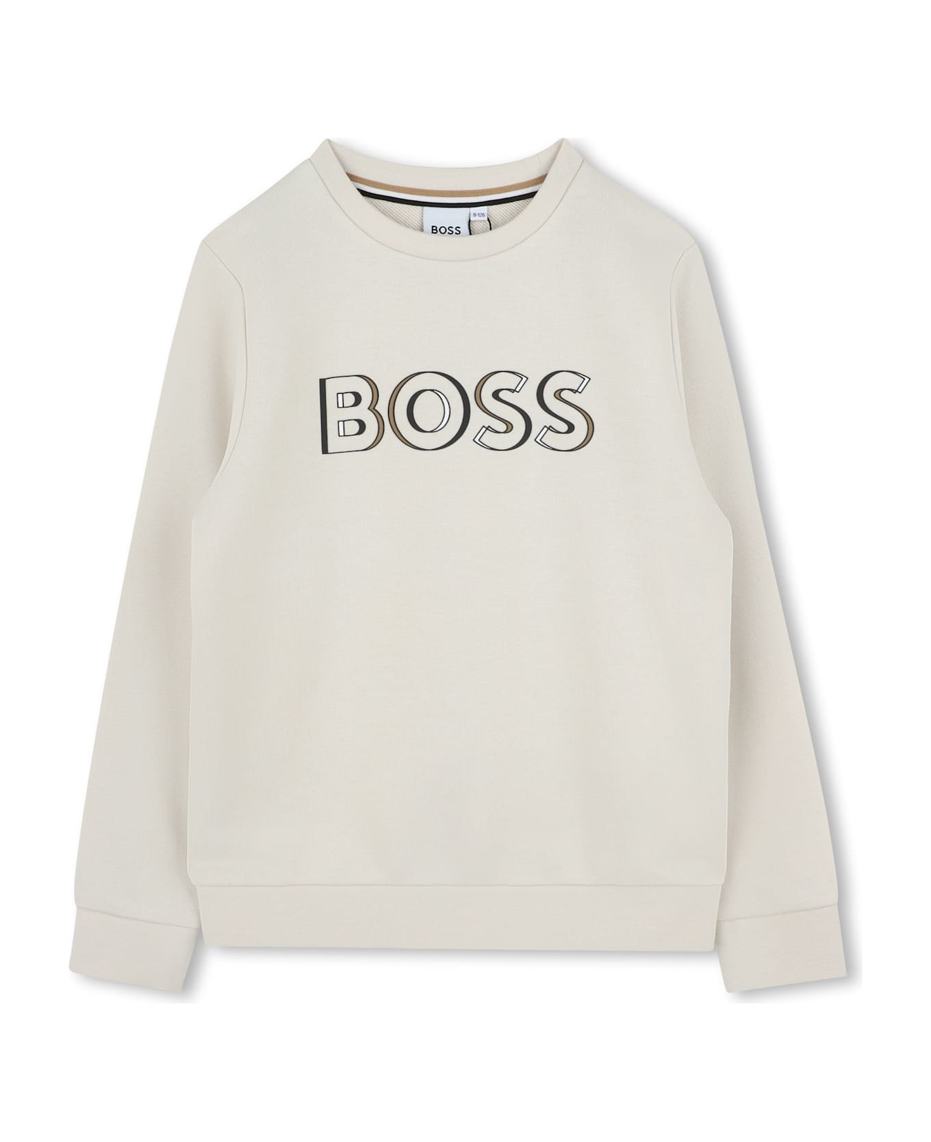 Hugo Boss Felpa Con Logo - Beige
