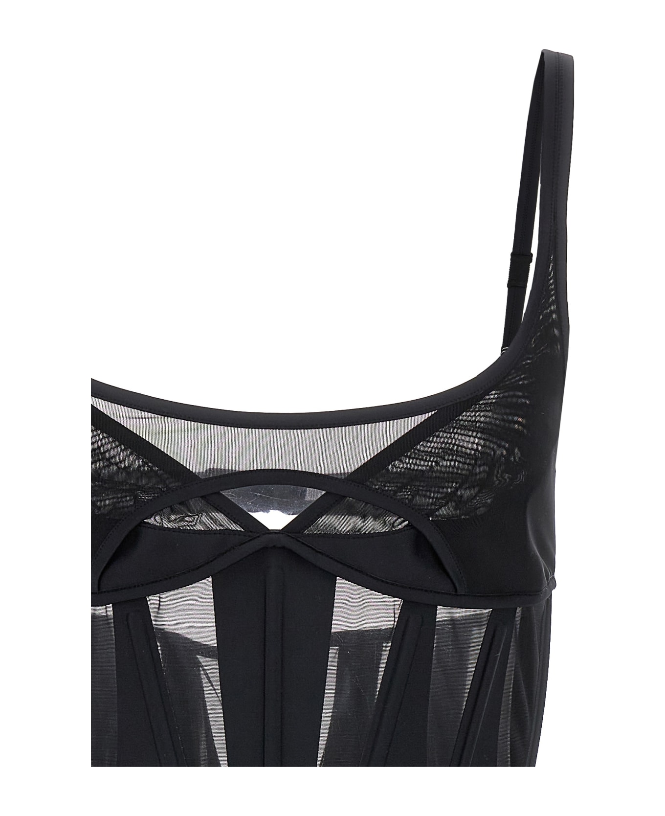 Mugler 'corset' Dress - Black ワンピース＆ドレス