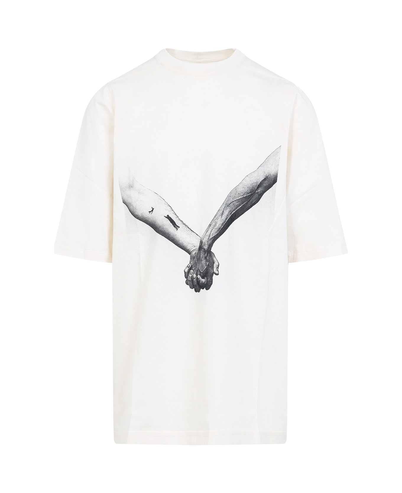 Rick Owens Jumbo Short Sleeves T-shirt - Natural Black