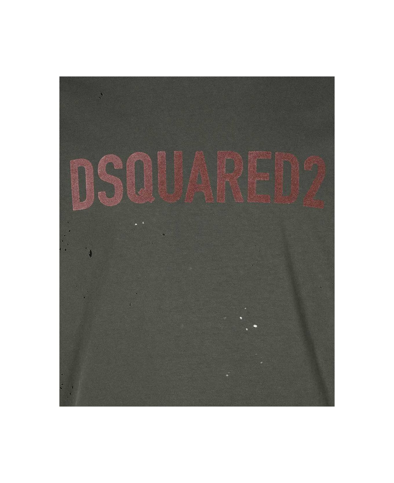 Dsquared2 Logo Cotton T-shirt - green シャツ
