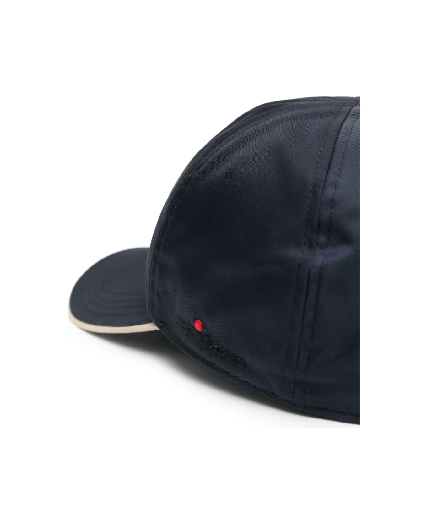Kiton Night Blue Nylon Baseball Hat With Logo - Blue 帽子