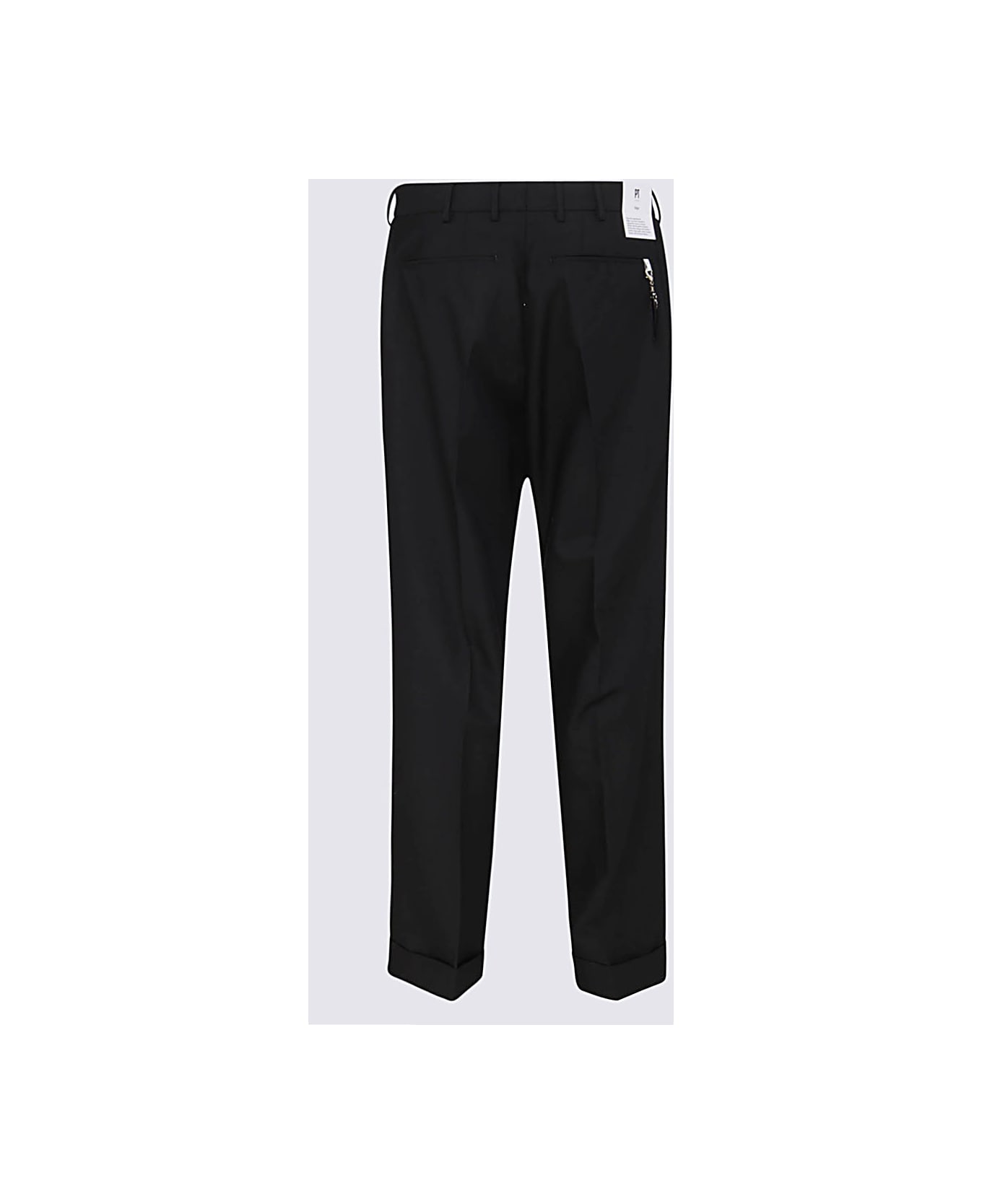 PT01 Black Cotton Pants - Black