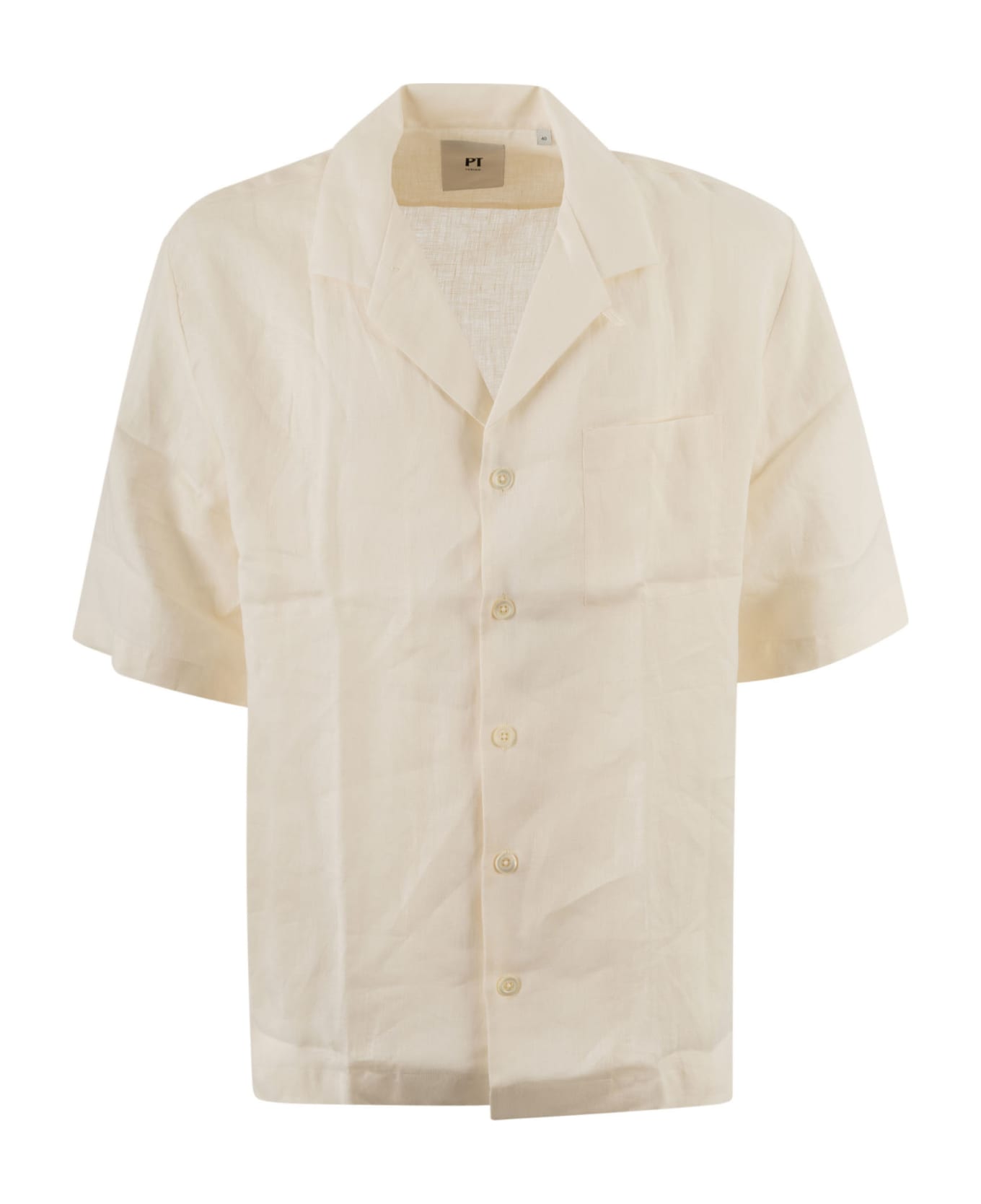 PT01 Patched Pocket Plain Formal Shirt - C
