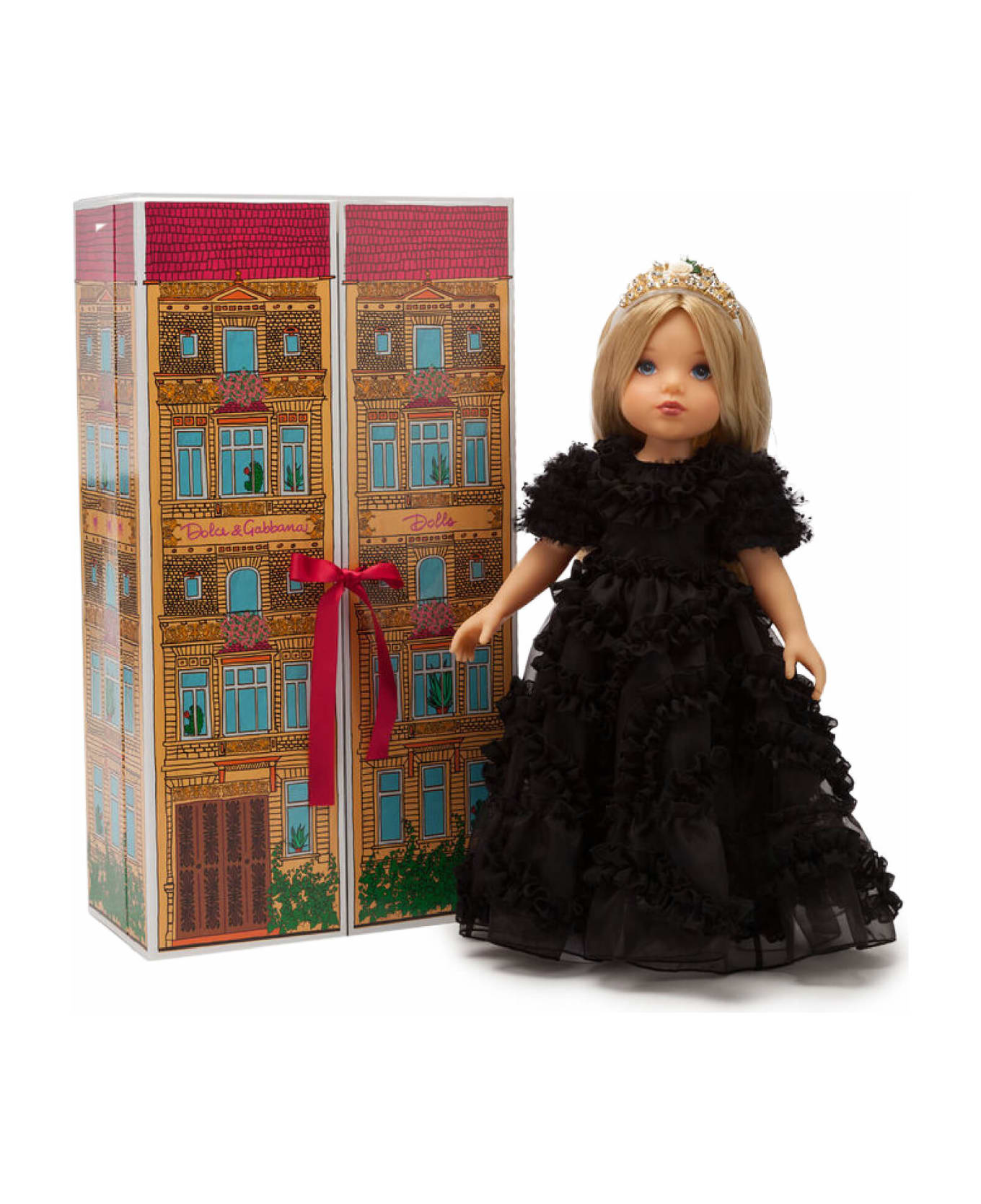 Dolce & Gabbana Colorful Doll For Girl With Black Dress