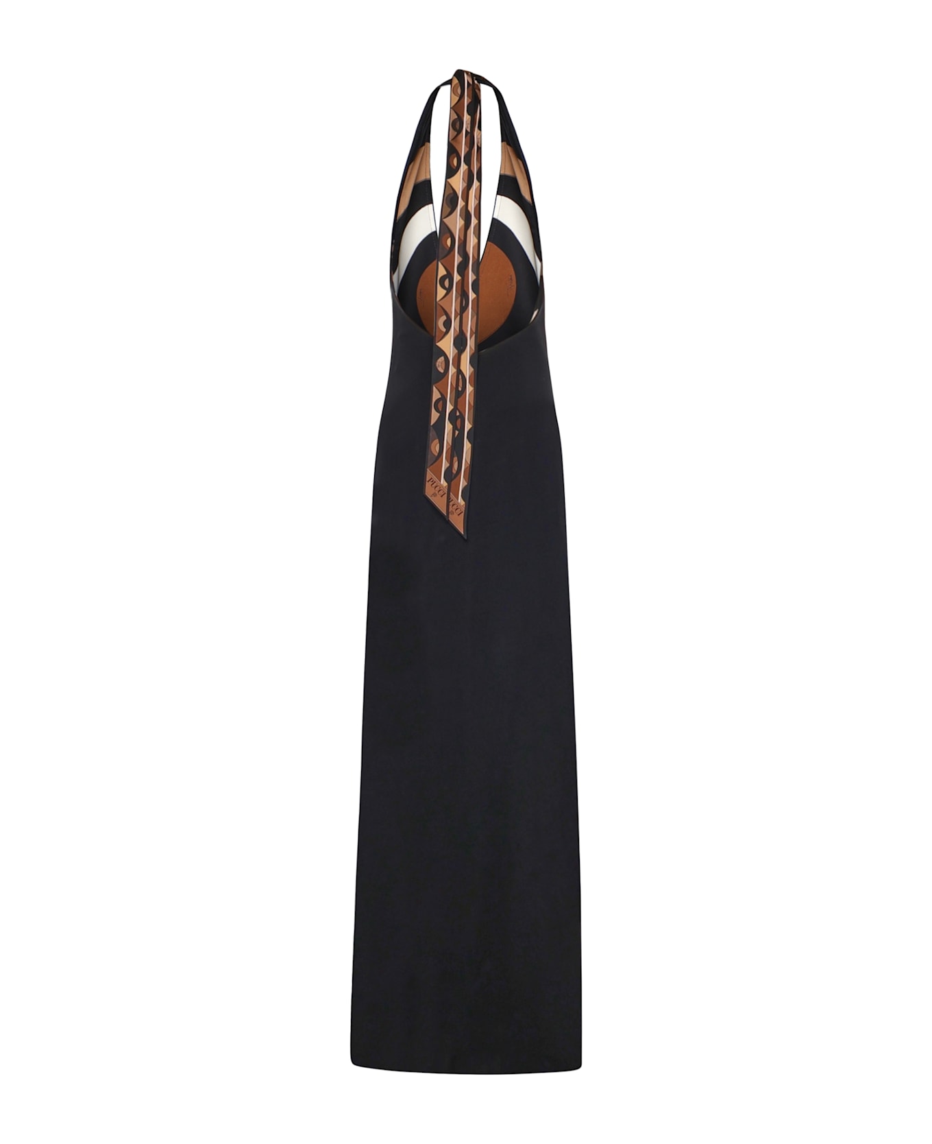 Pucci Long V-neck Dress - Black
