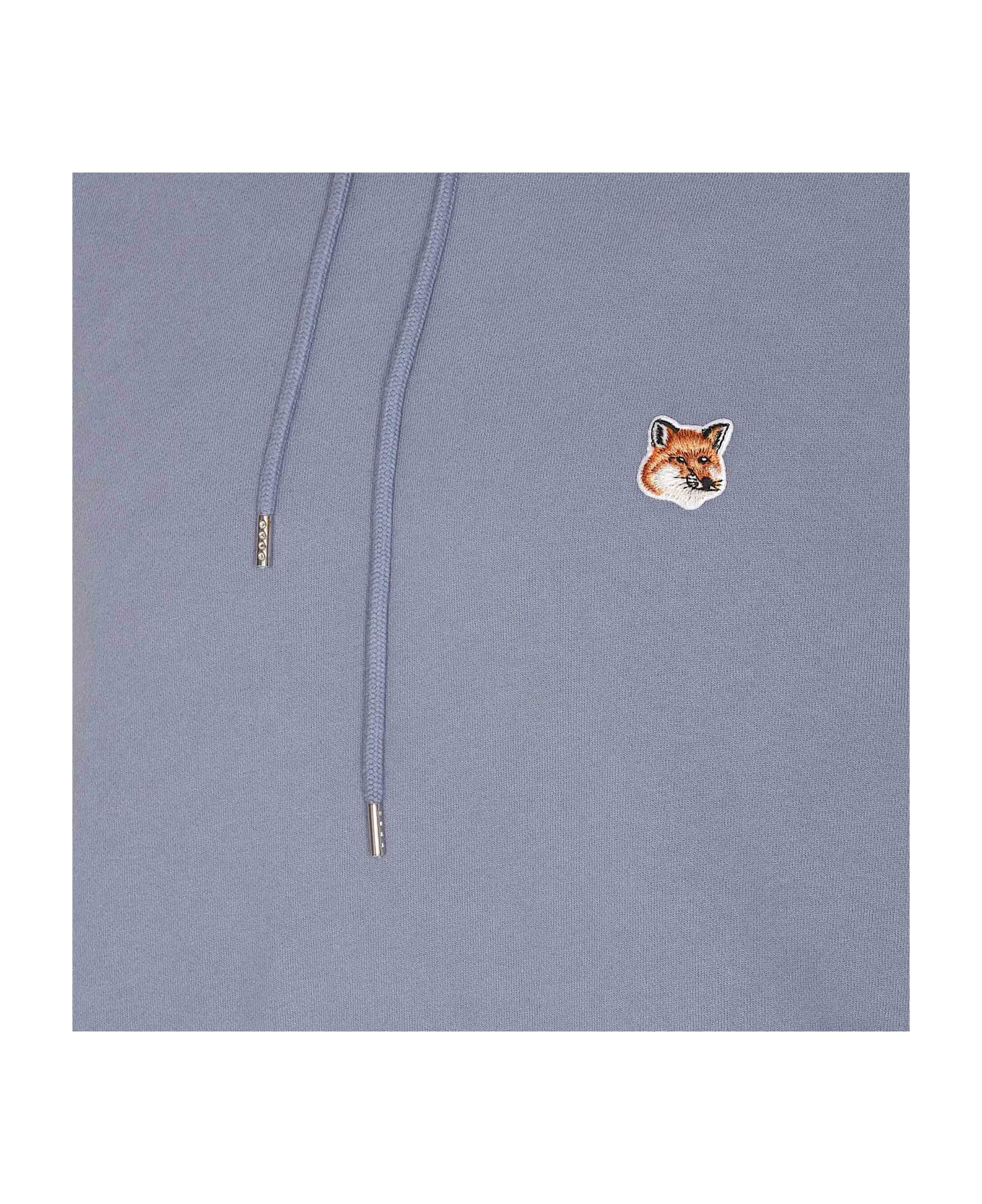 Maison Kitsuné Fox Head Patch Hoodie - Blue