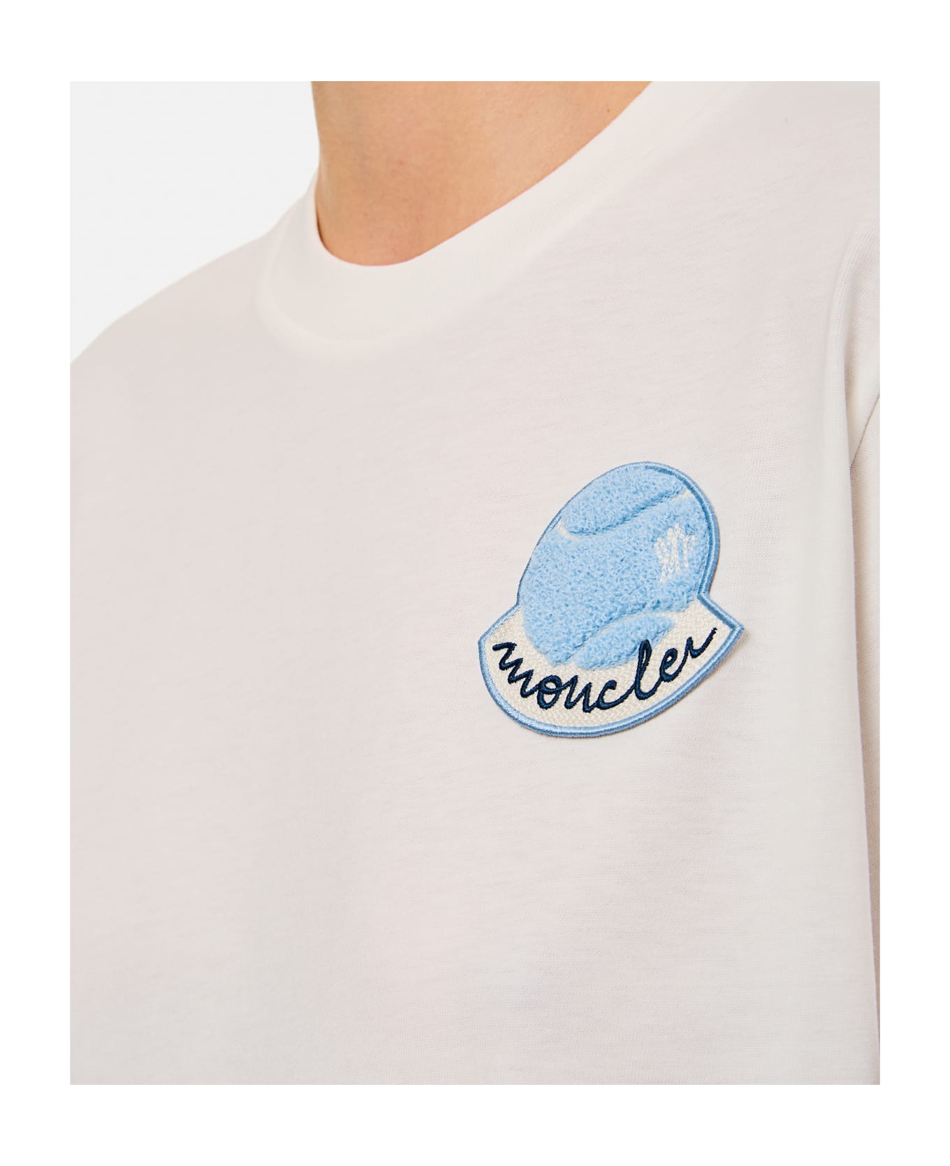 Moncler Regular T-shirt W/printed Detail - White