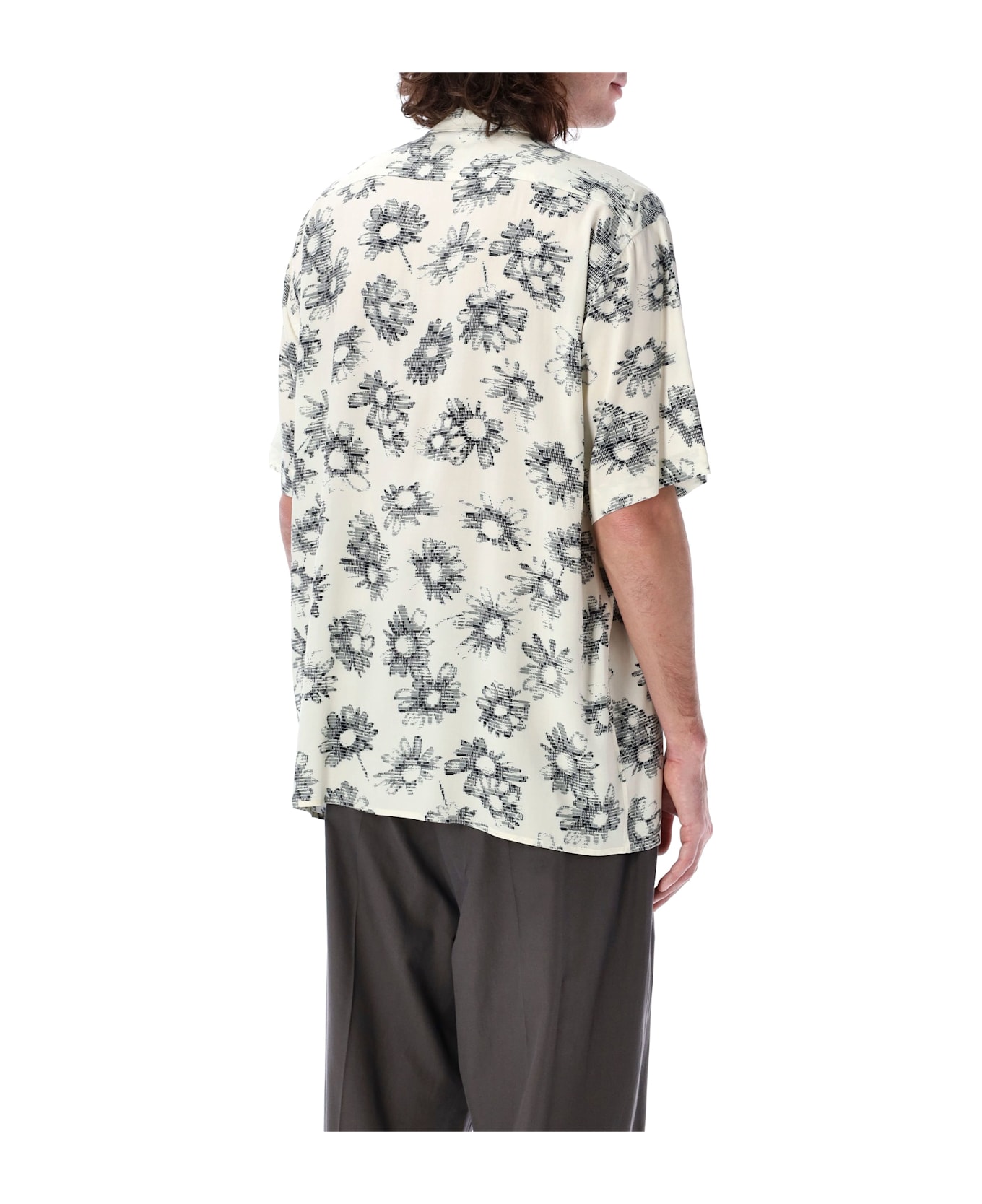 Magliano Pixel Flower Shirt - WHITE