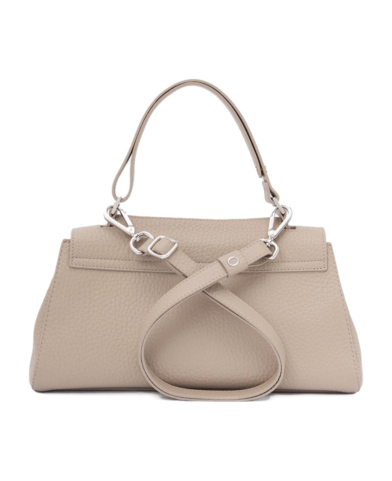 Orciani Sveva Longuette Soft Leather Handbag - Beige