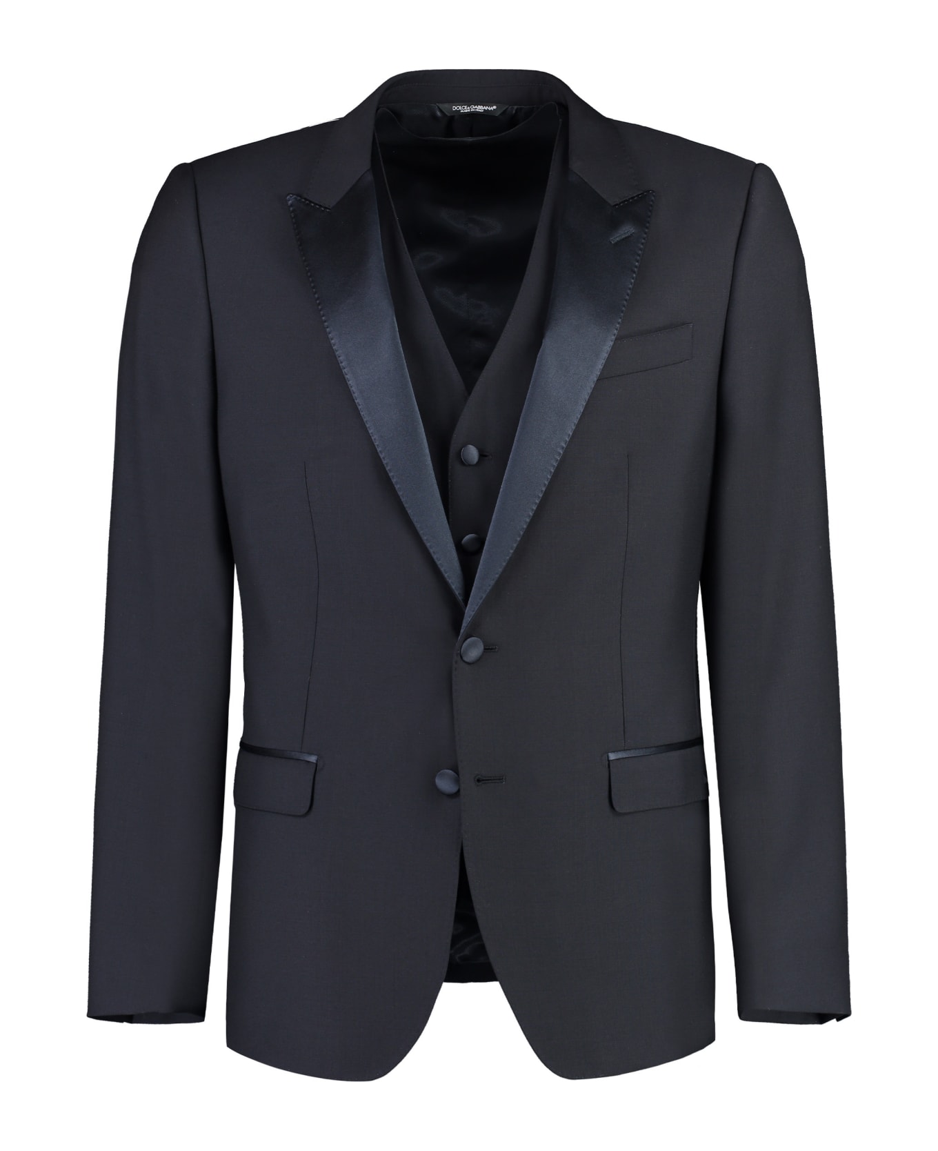 Dolce & Gabbana Wool And Silk Three-pieces Suit - Blue