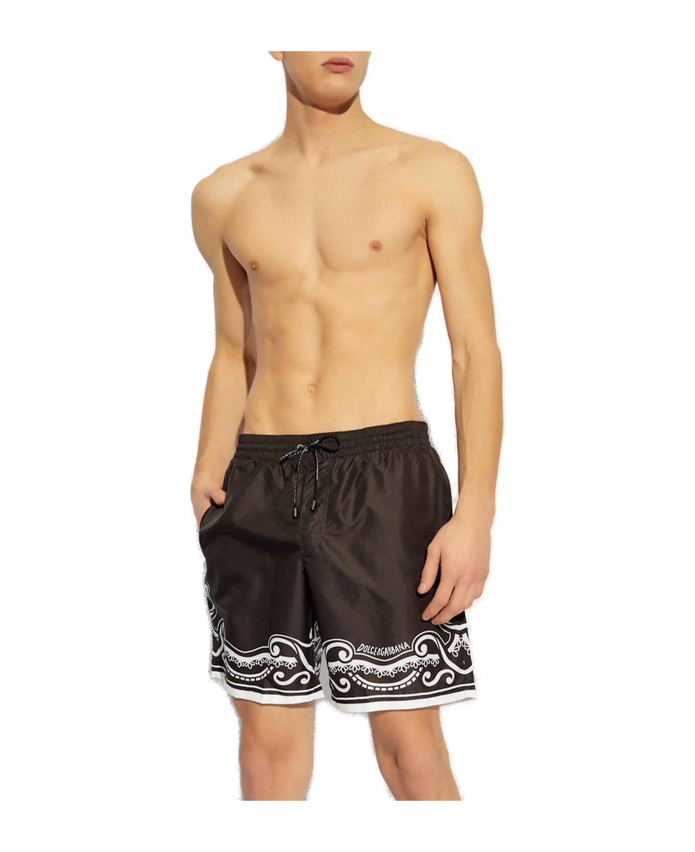 Dolce 
Gabbana Bandanna Printed Mid-length Swim Trunks - MultiColour