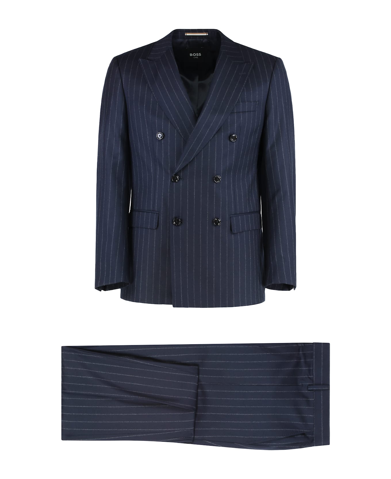 Hugo Boss I Wear A Slim Fit Two-piece Suit Made Of Virgin Wool. - blue