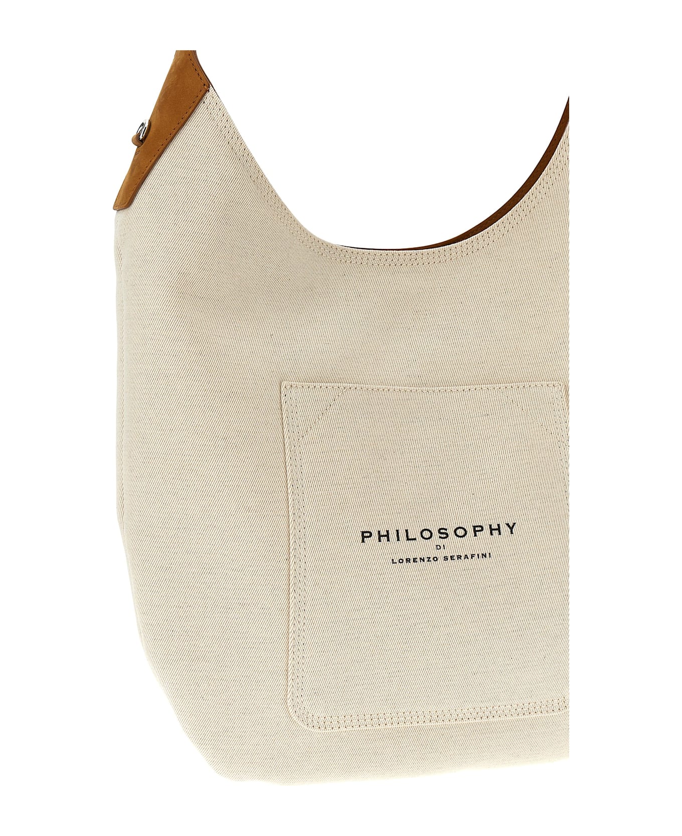 Philosophy di Lorenzo Serafini Canvas Shoulder Bag - White
