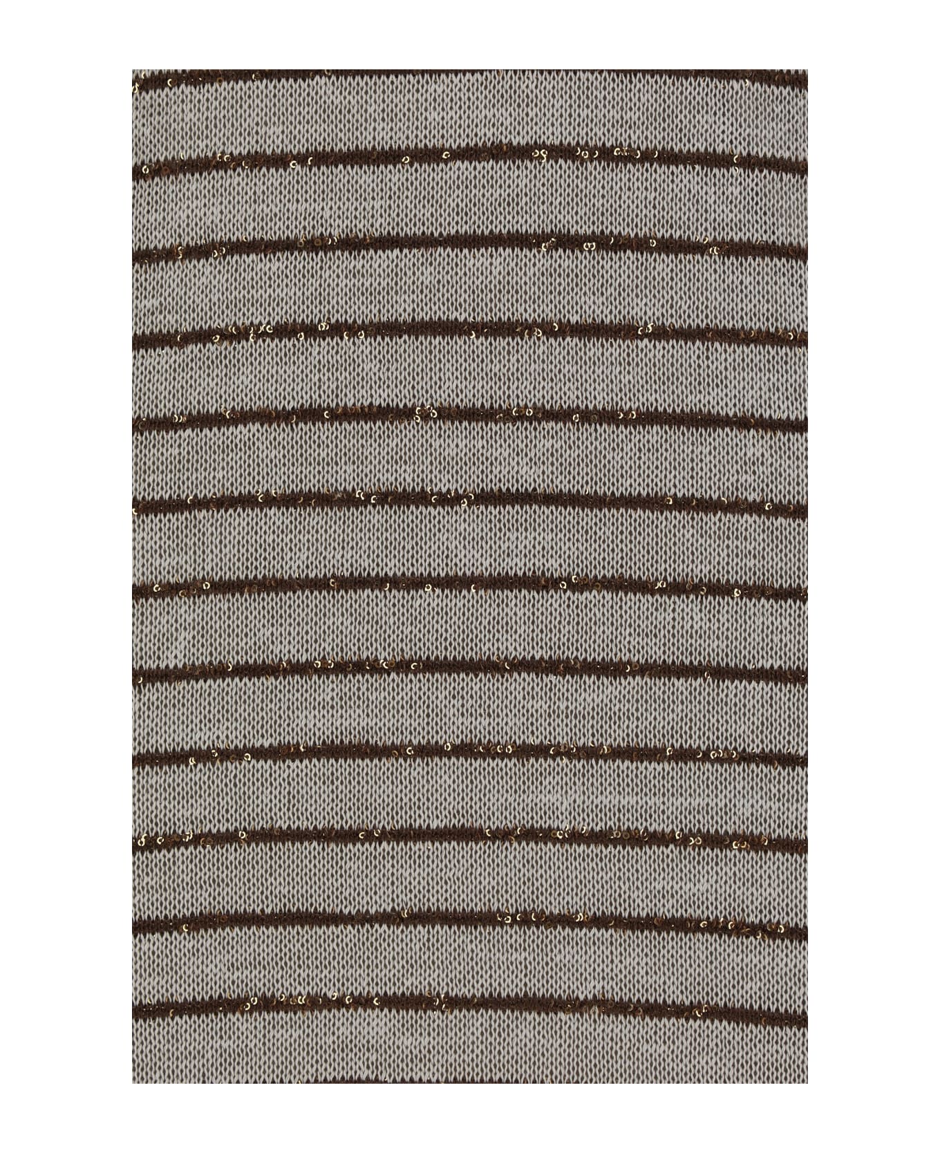 Brunello Cucinelli Sequin Striped Long Dress - Quarzo+marrone ワンピース＆ドレス