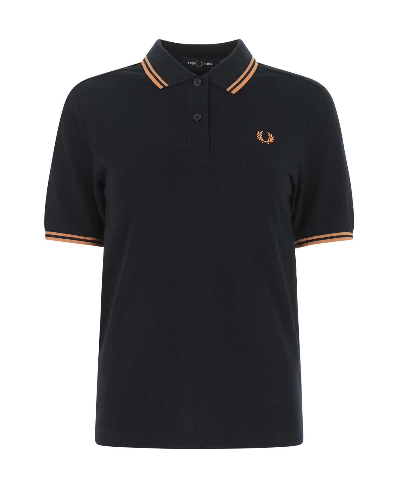 Fred Perry Navy Blue Piquet Polo Shirt - 721