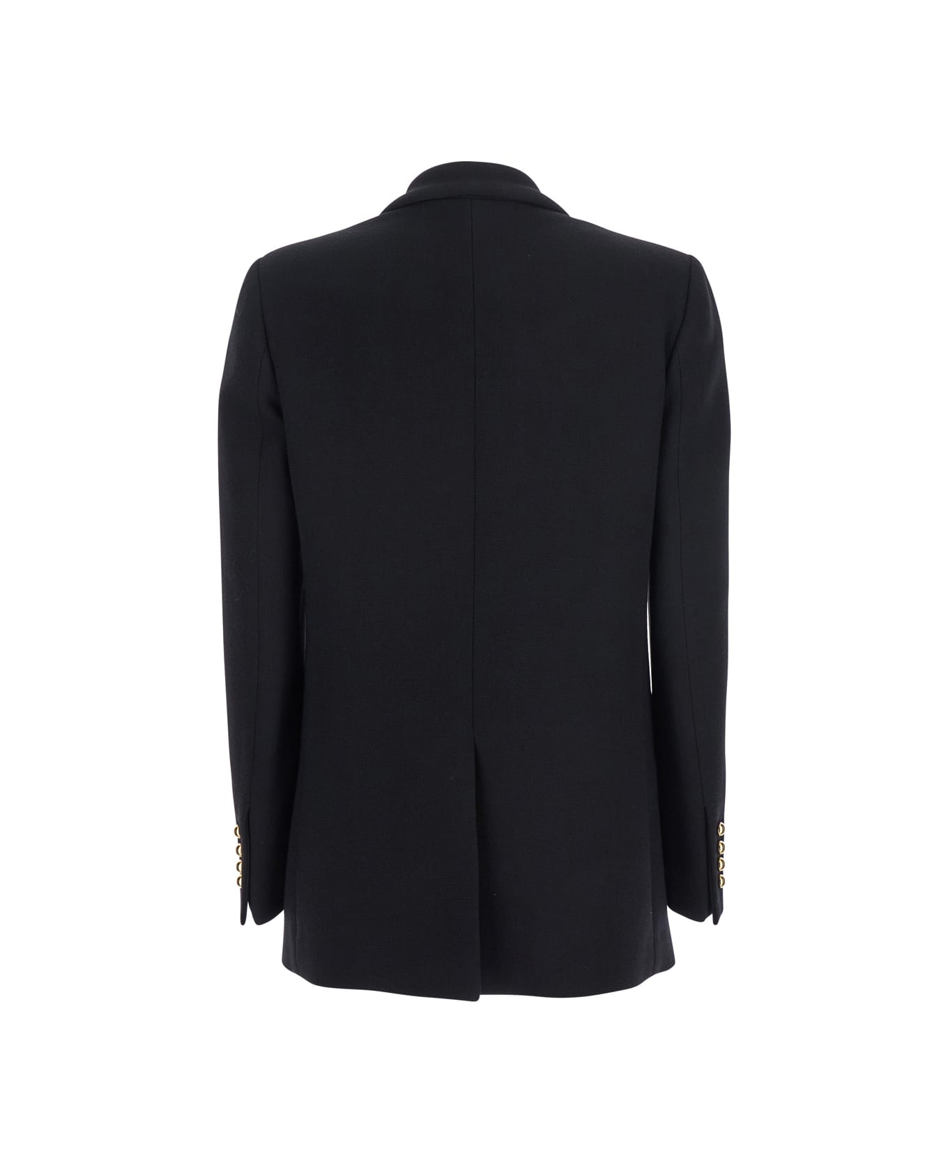 Blazé Milano 
resolute
 Black Double-breasted Jacket With V Neck And Peak Revers In Wool Woman - Black