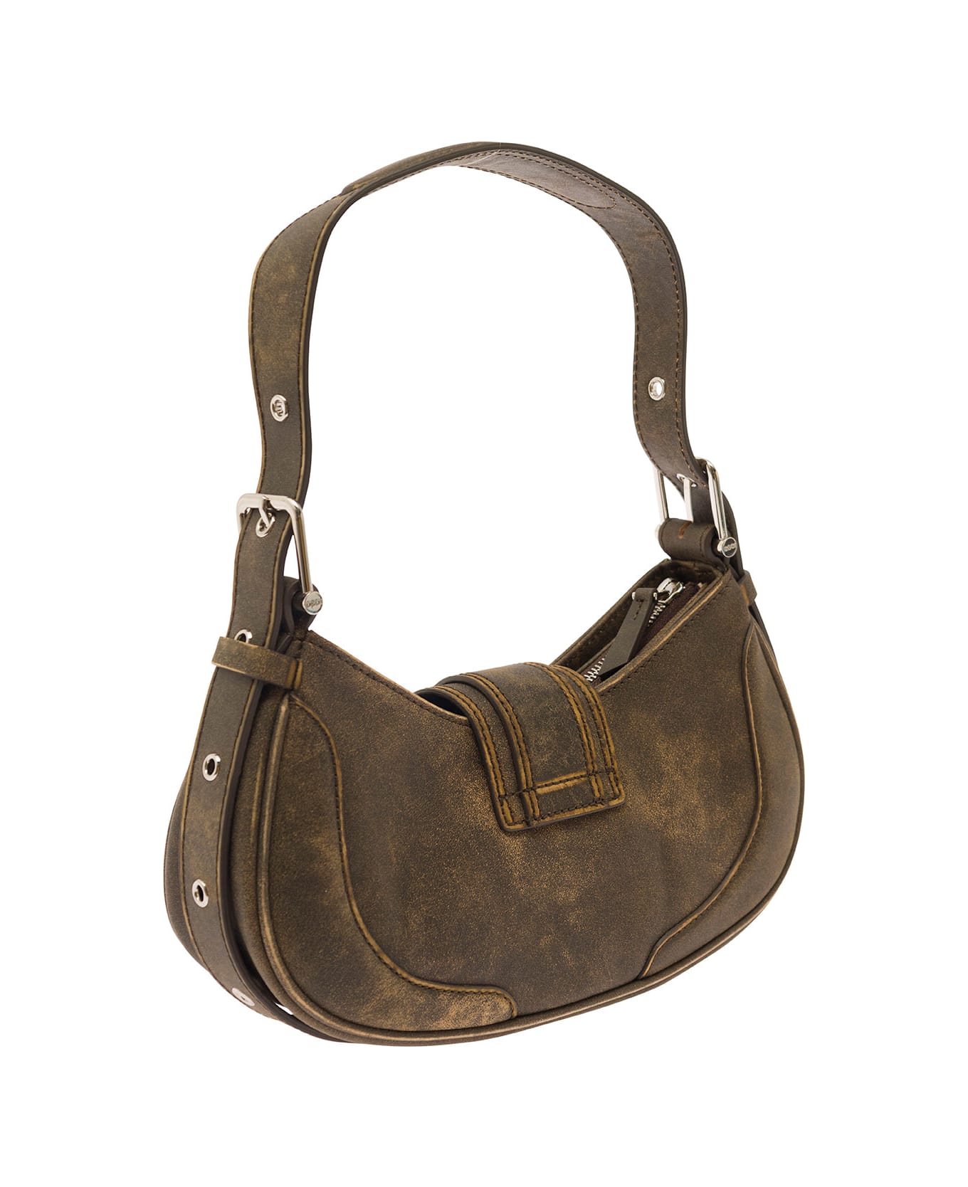 OSOI 'brocle' Vintage Brown Shoulder Bag In Leather Woman - Brown