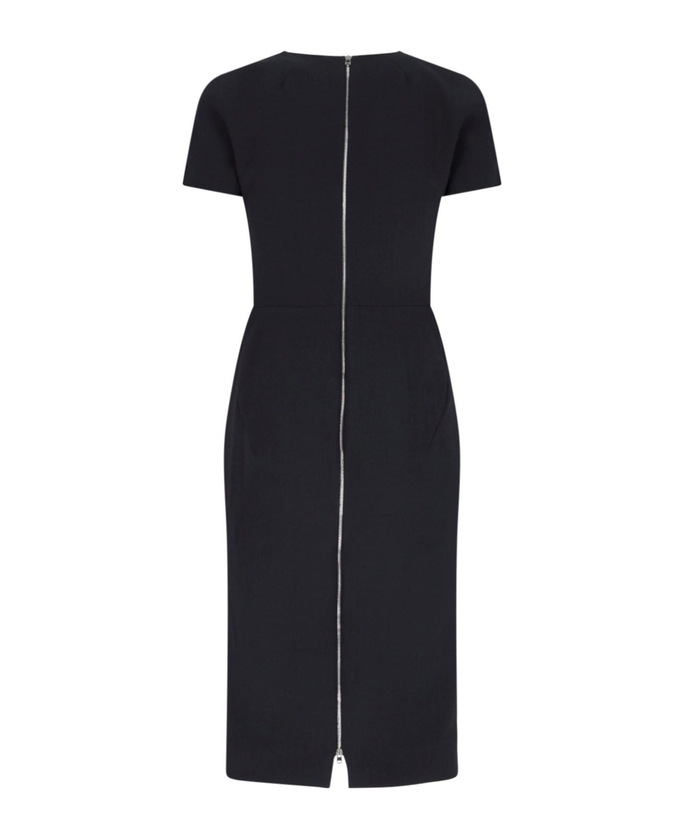 Victoria Beckham Midi T-shirt Dress - Black ワンピース＆ドレス