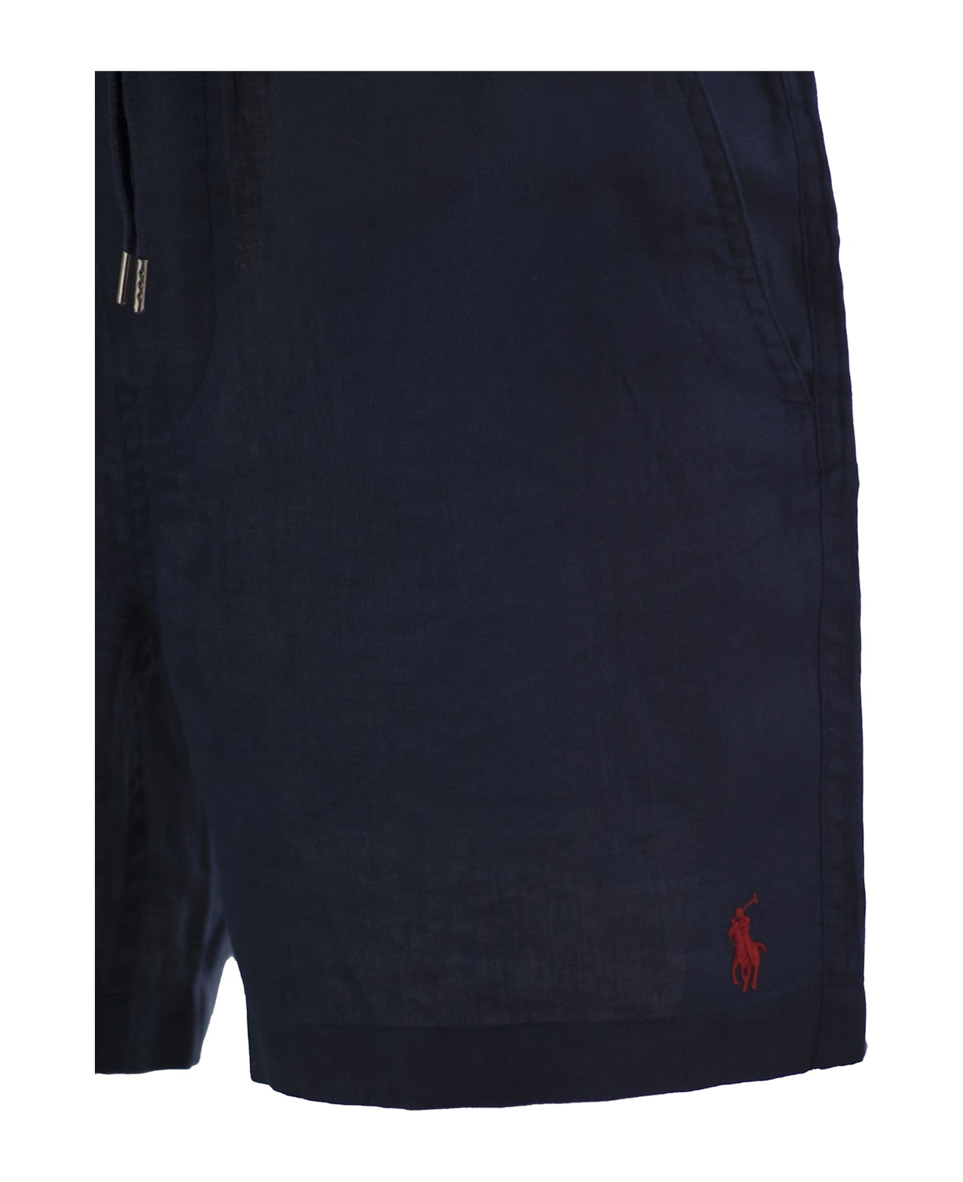 Polo Ralph Lauren Short Prepster Linen Polo 15.2 Cm - Navy