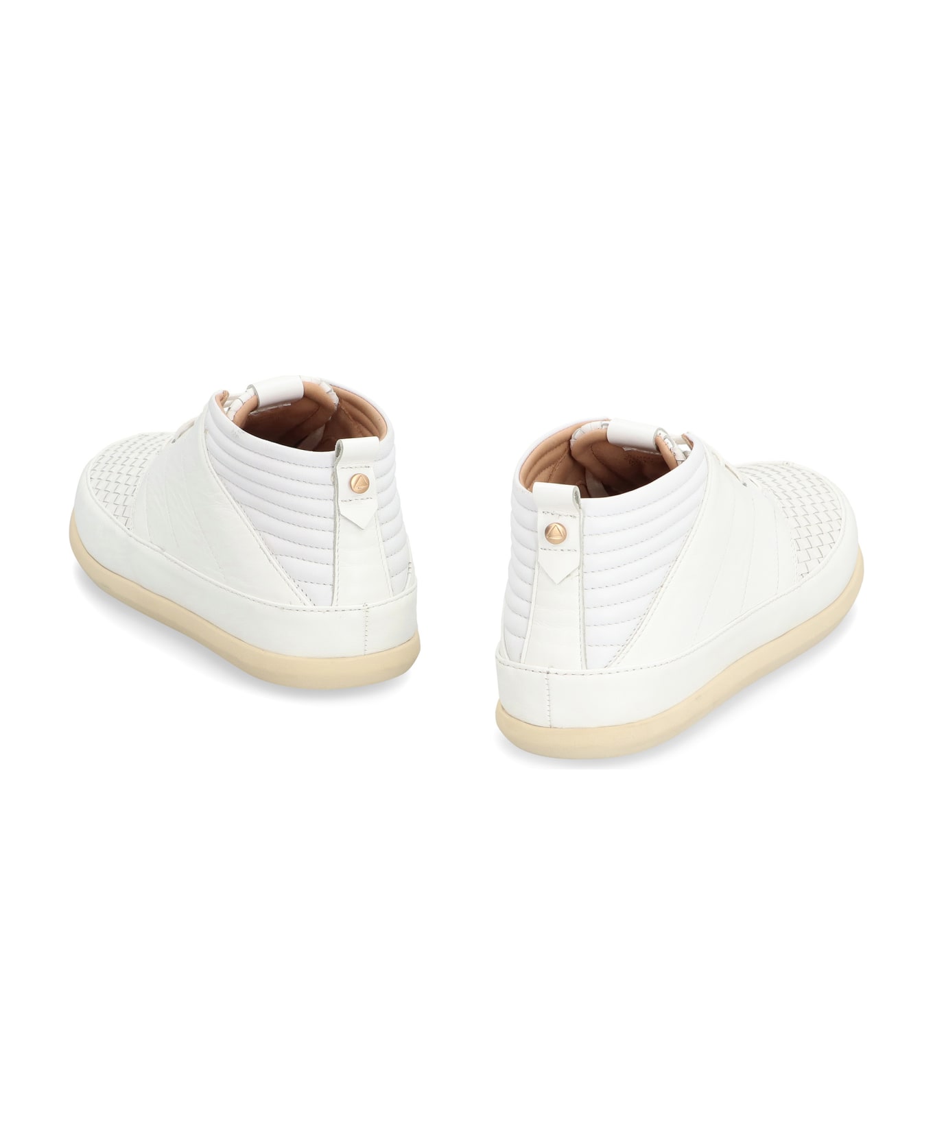 Volta Leather Mid-top Sneakers - White