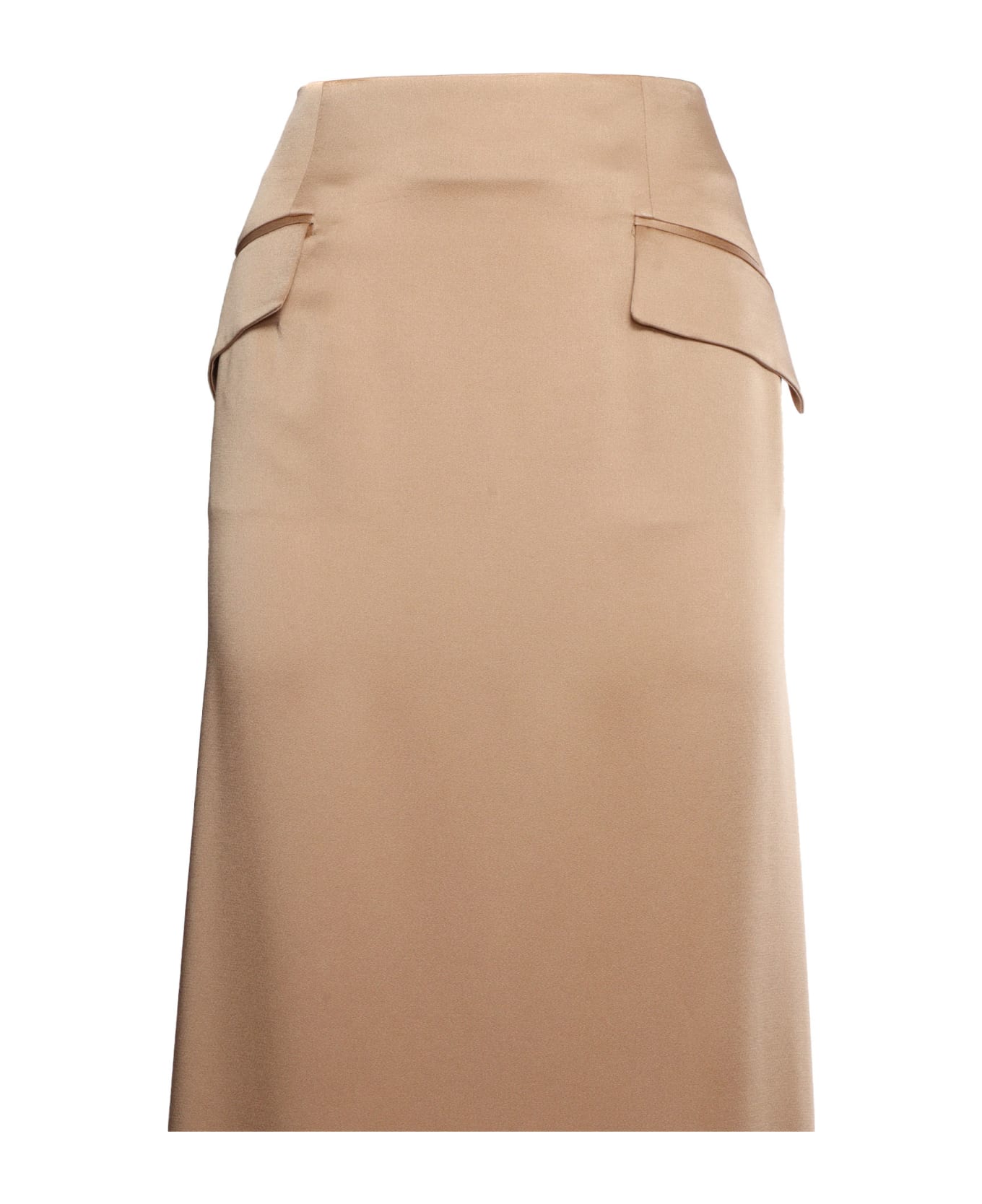 Alberta Ferretti Camel Colored Long Skirt - BEIGE スカート