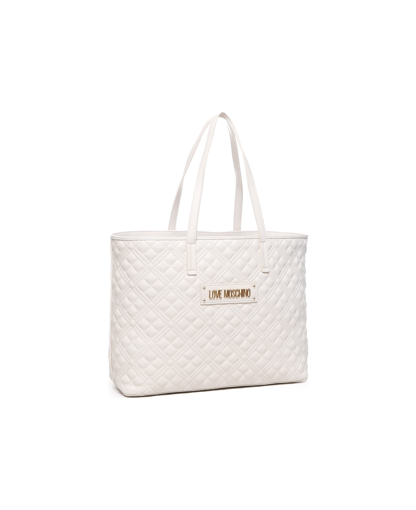 Love Moschino Quilted Shopping Bag - Ivory