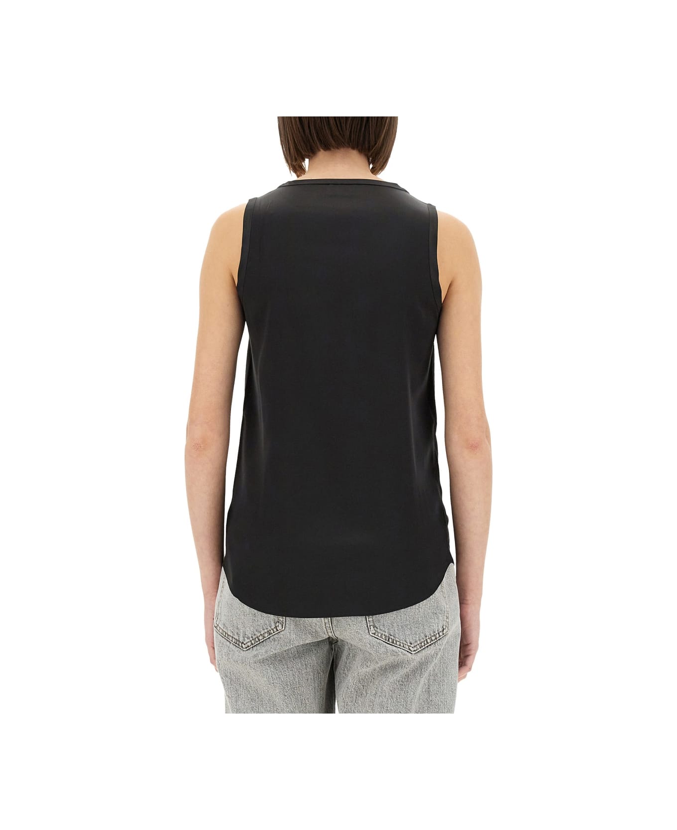 Brunello Cucinelli Silk Tank Top - BLACK