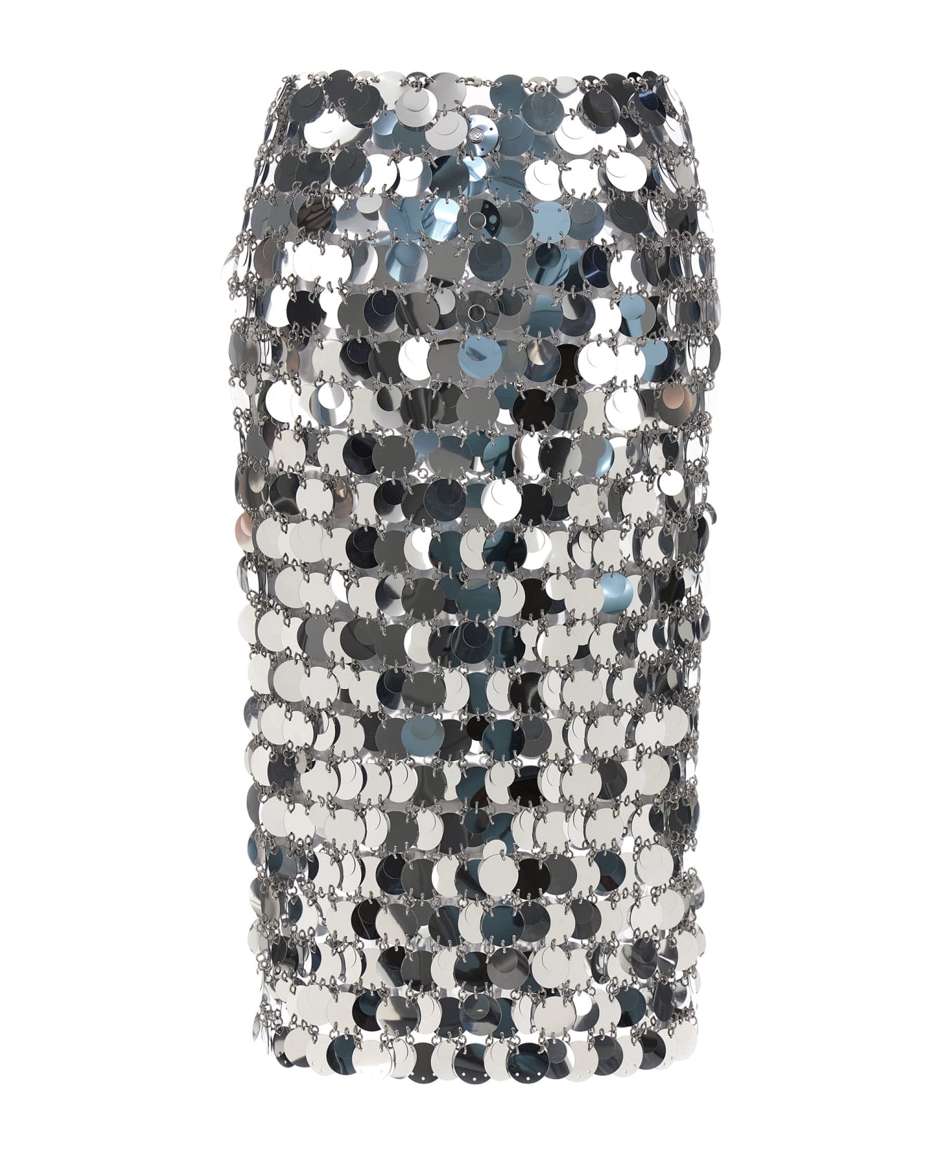 Paco Rabanne Maxi Sequin Skirt - Silver