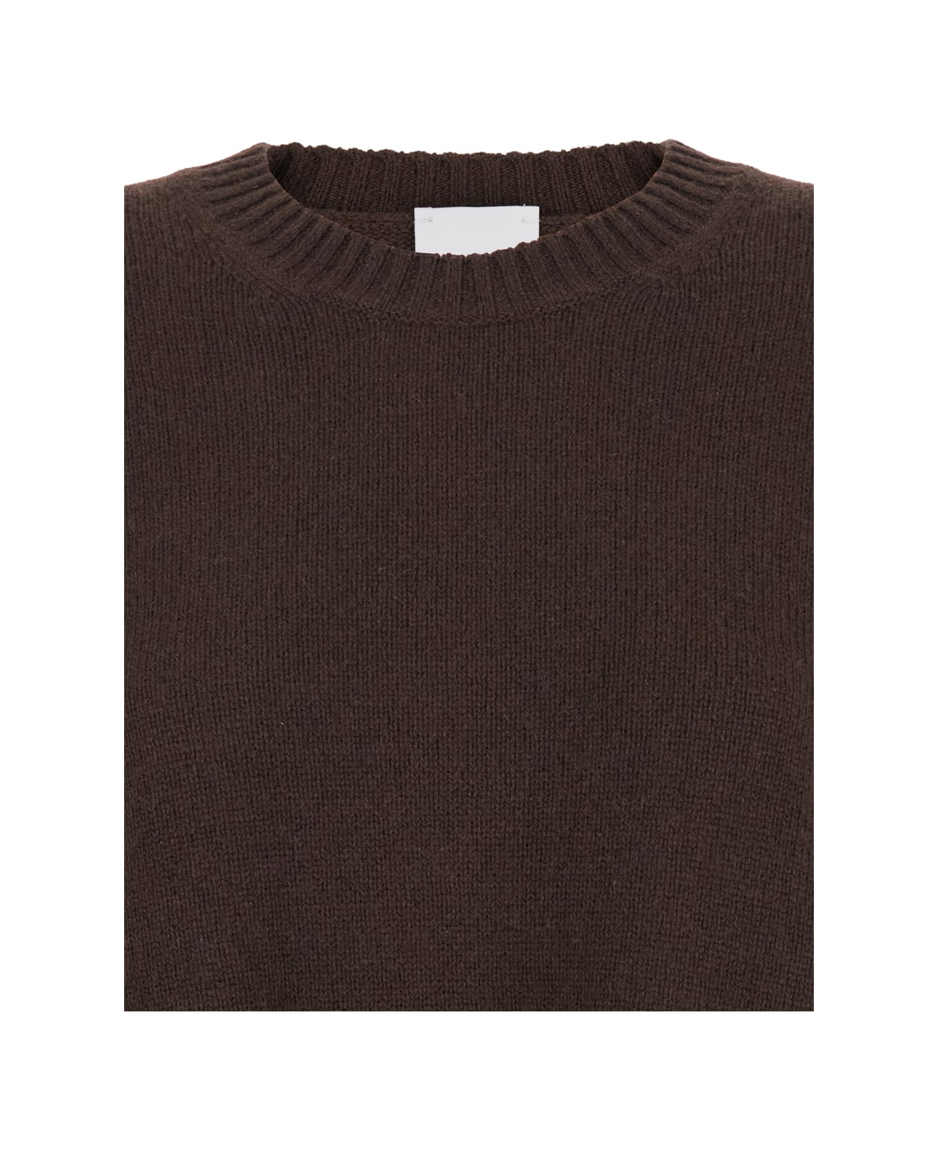 Allude Brown Crewneck Sweater In Cashmere Woman - Brown