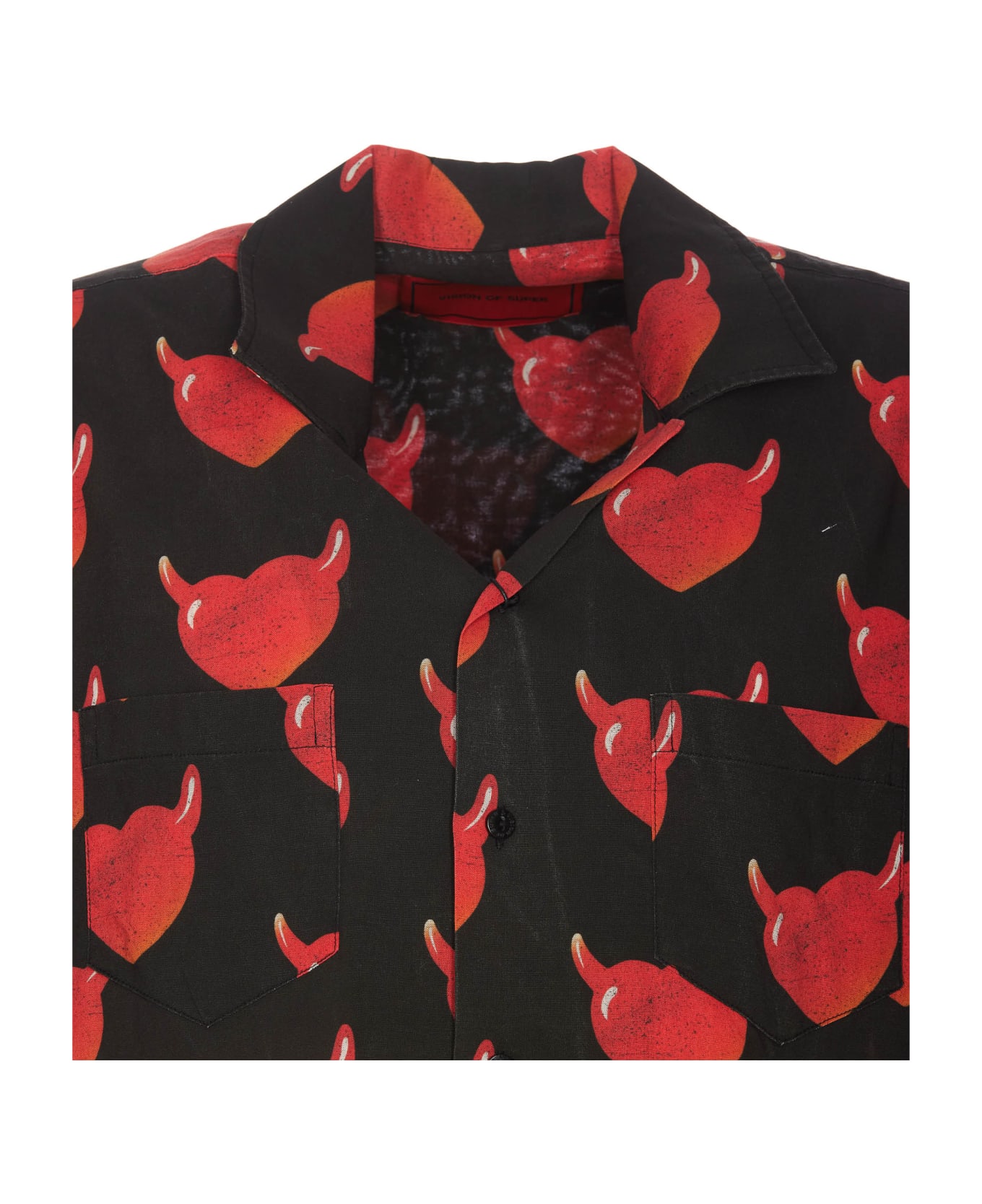 Vision of Super Vos Hearts Shirt - BLACK/RED