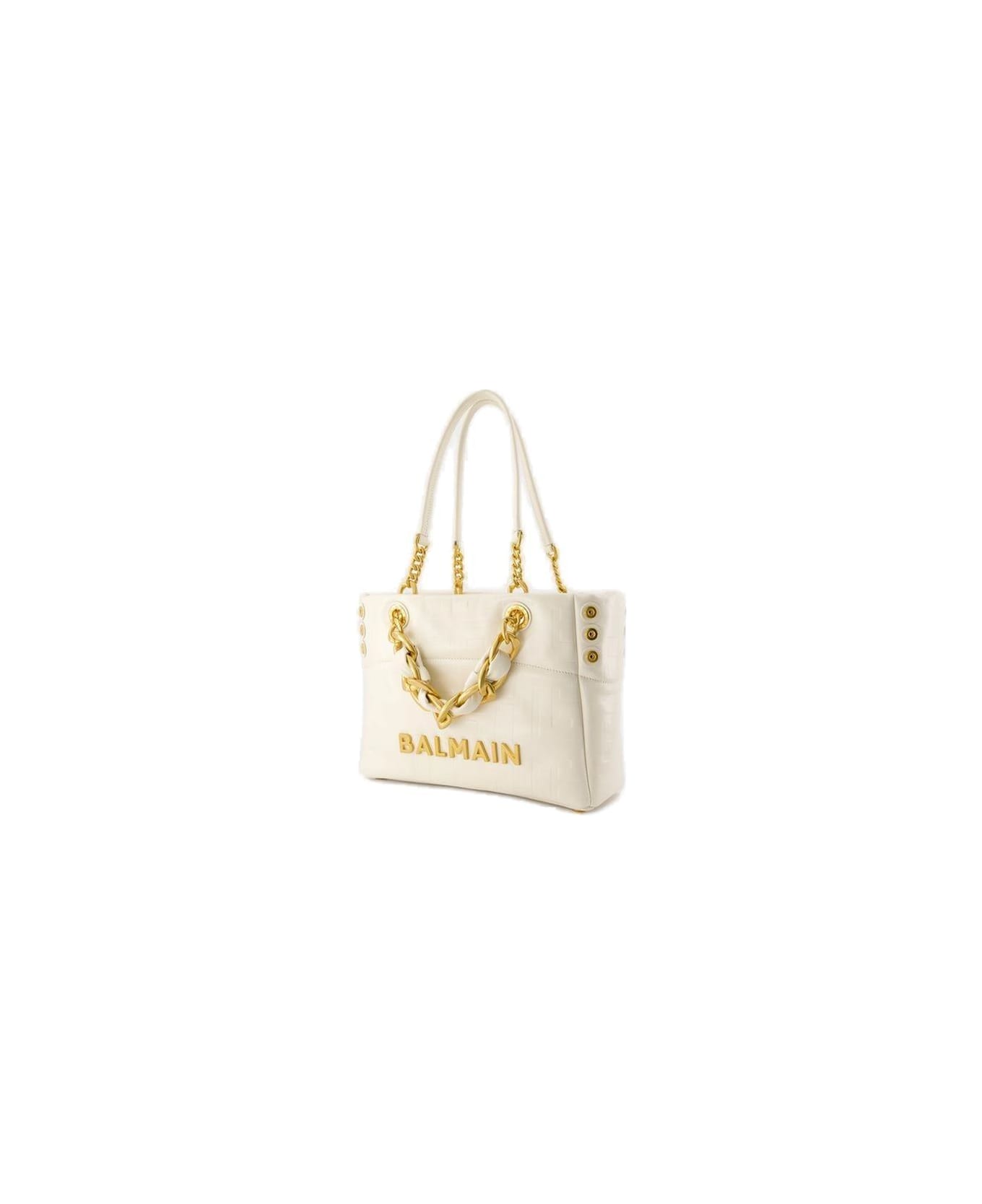 Balmain Small 1945 Soft Bag - WHITE