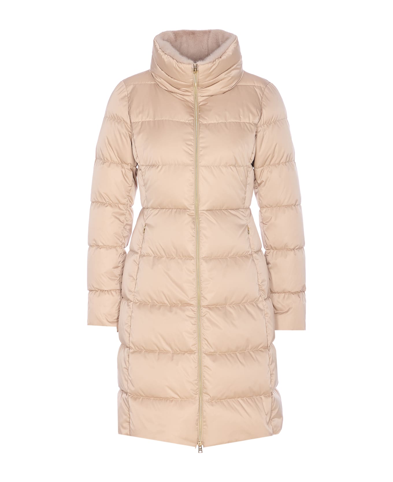 Herno Medium Satin Down Jacket - Beige