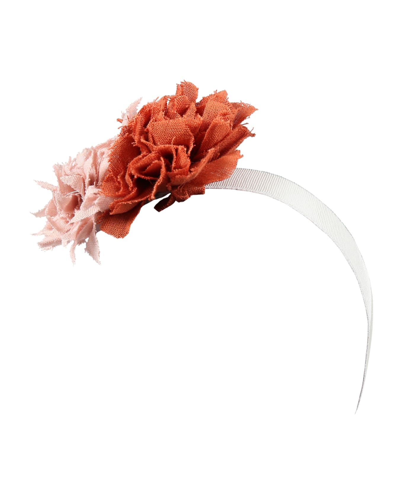 Caffe' d'Orzo Multicolor Headband For Baby Girl With Floral Applications - Multicolor アクセサリー＆ギフト