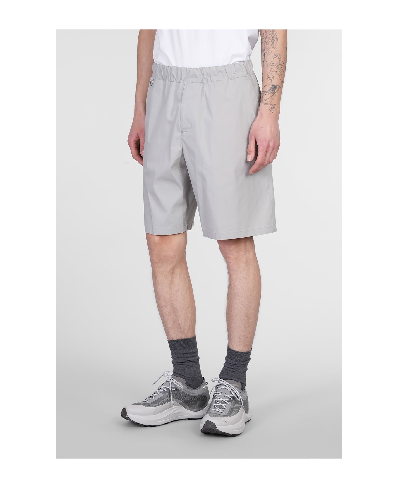 Low Brand Combo Shorts In Grey Cotton - grey